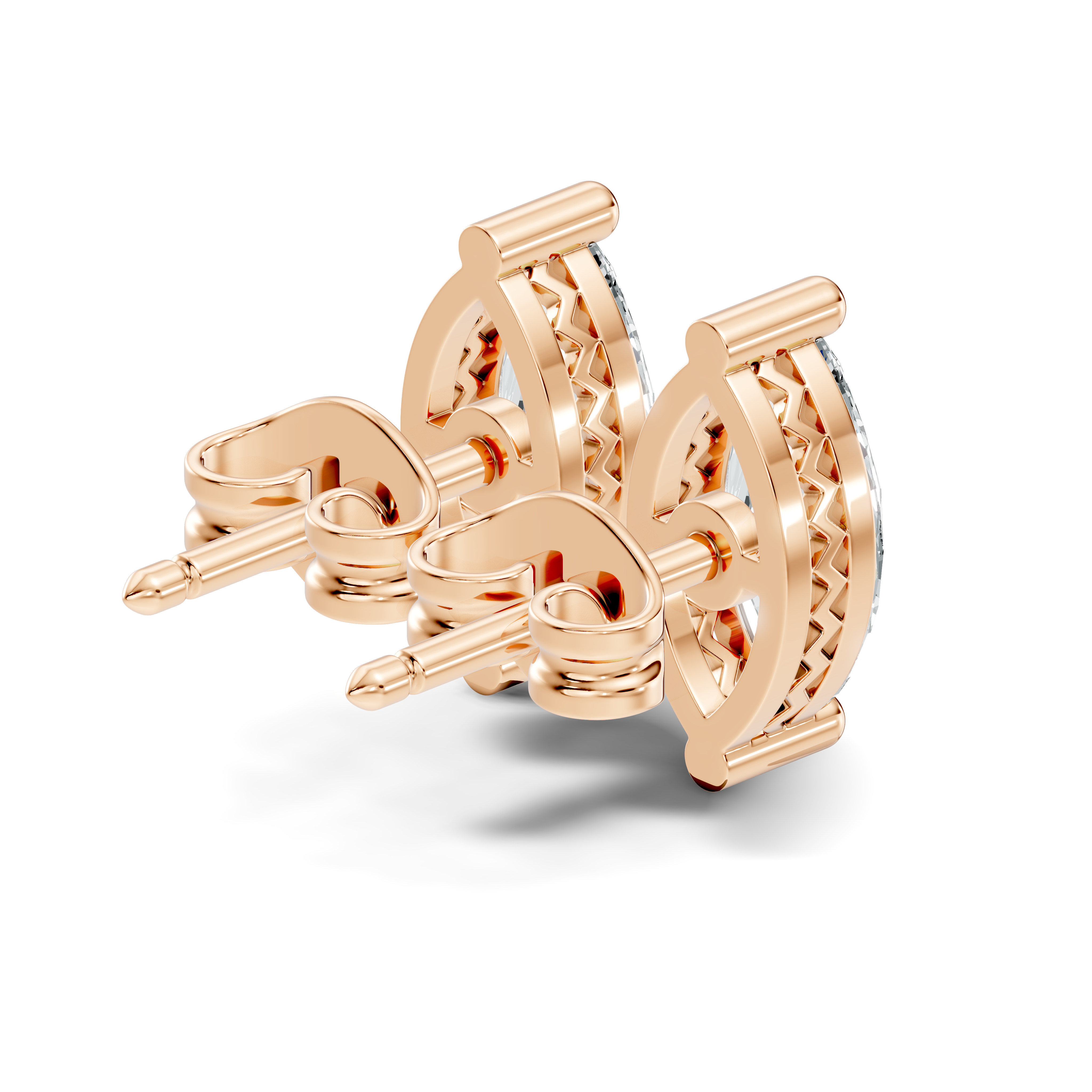 Marquise Cut Diamond Solitaire Stud  (1.27 TCW)