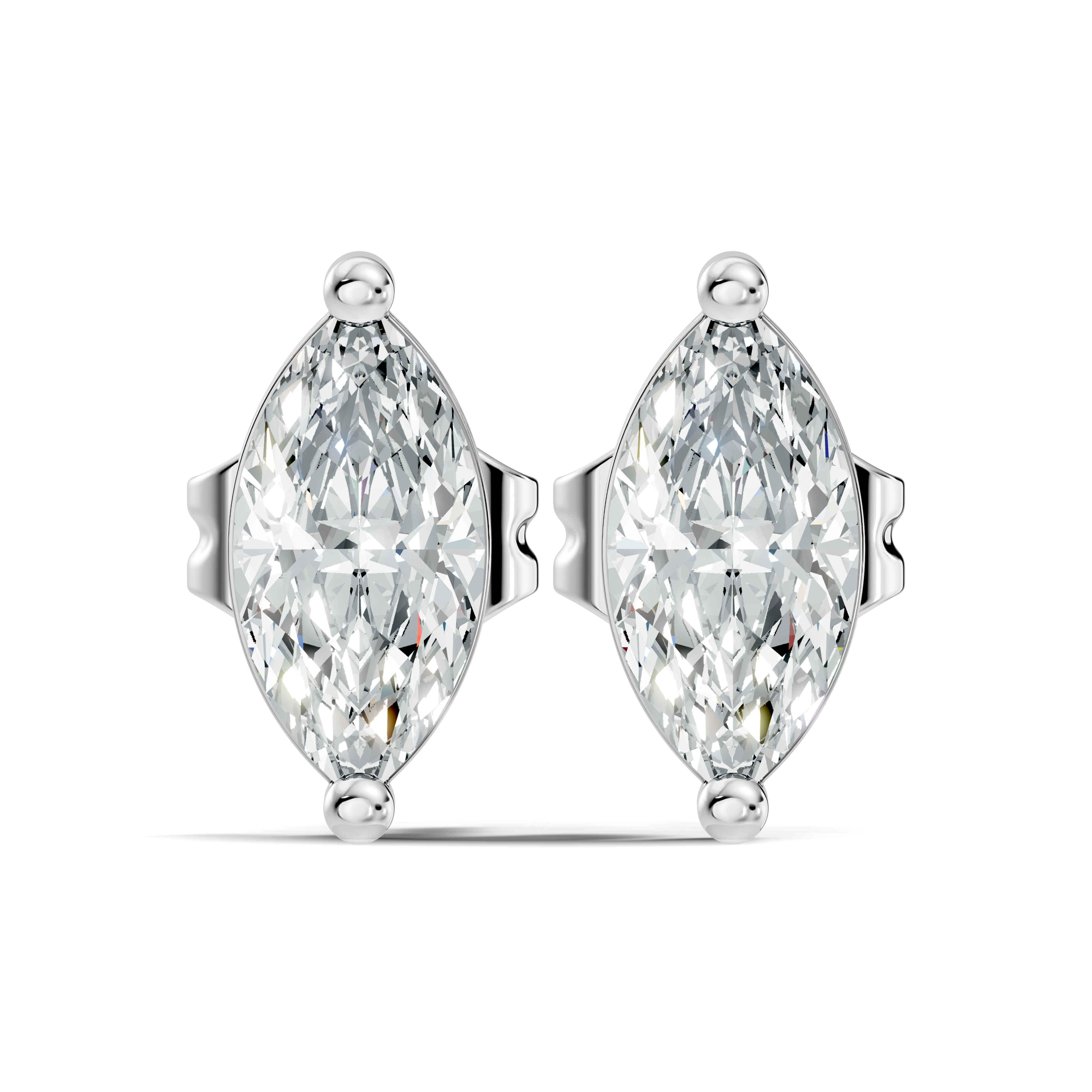 Marquise Cut Diamond Solitaire Stud  (1.27 TCW)