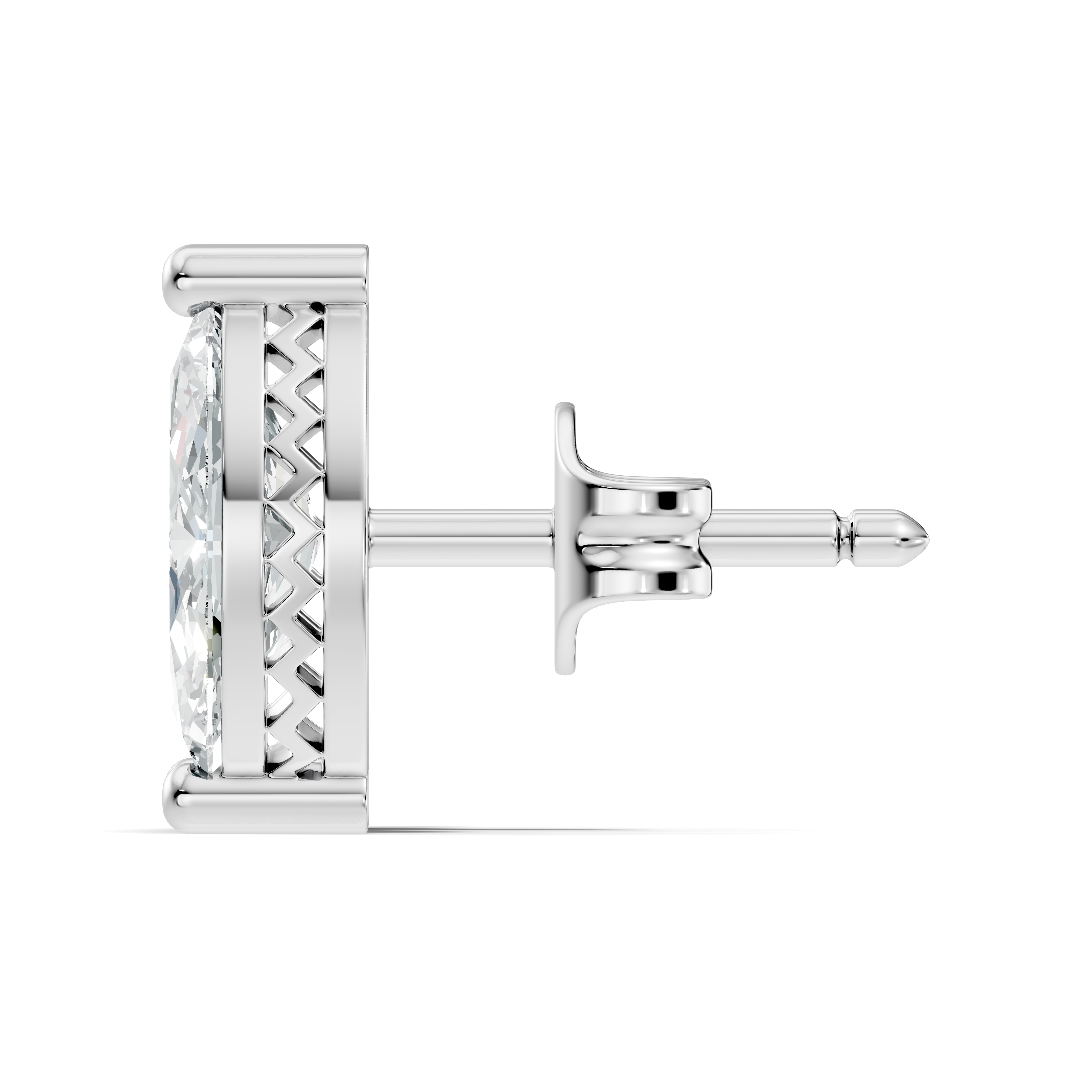 Marquise Cut Diamond Solitaire Stud  (1.27 TCW)
