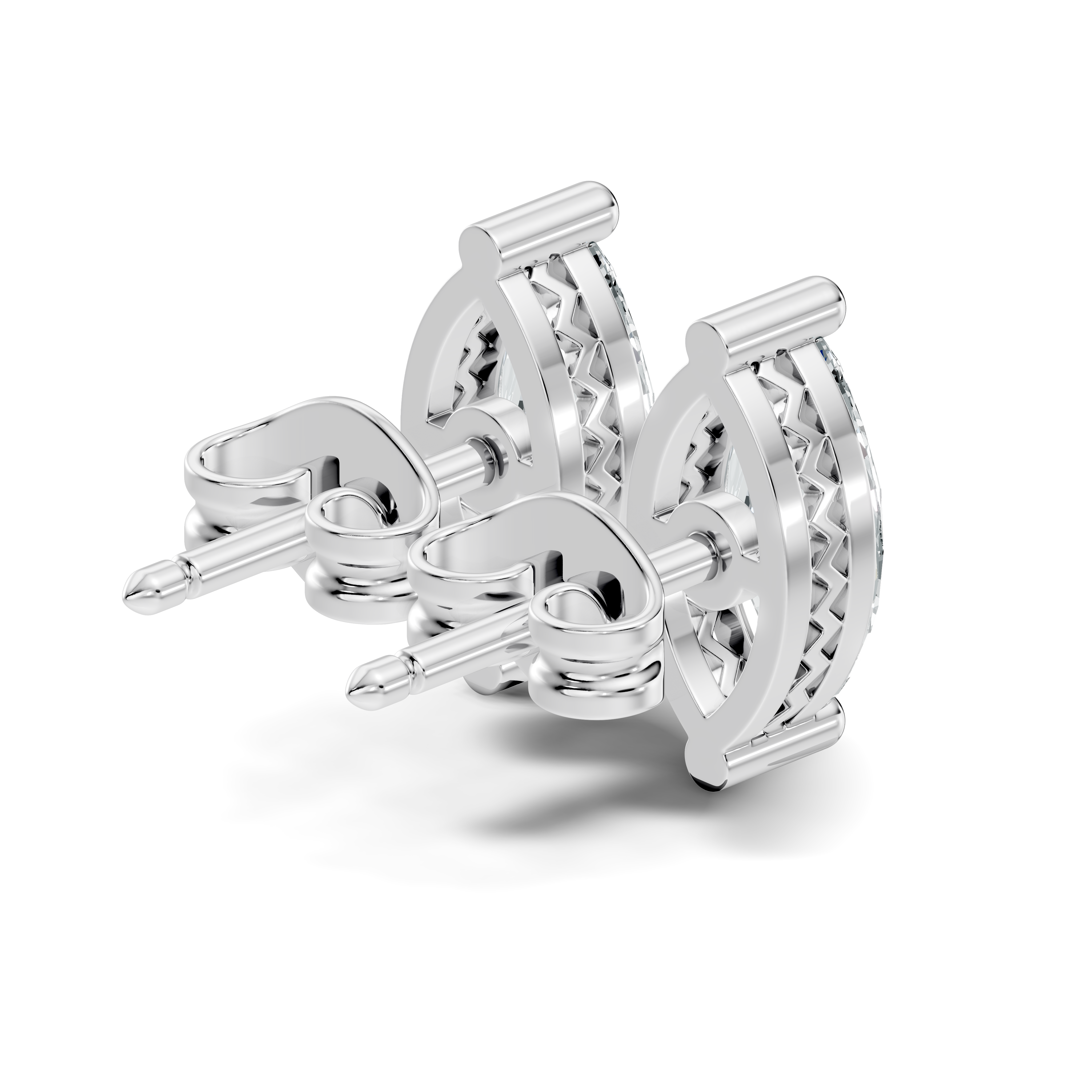 Marquise Cut Diamond Solitaire Stud  (1.27 TCW)