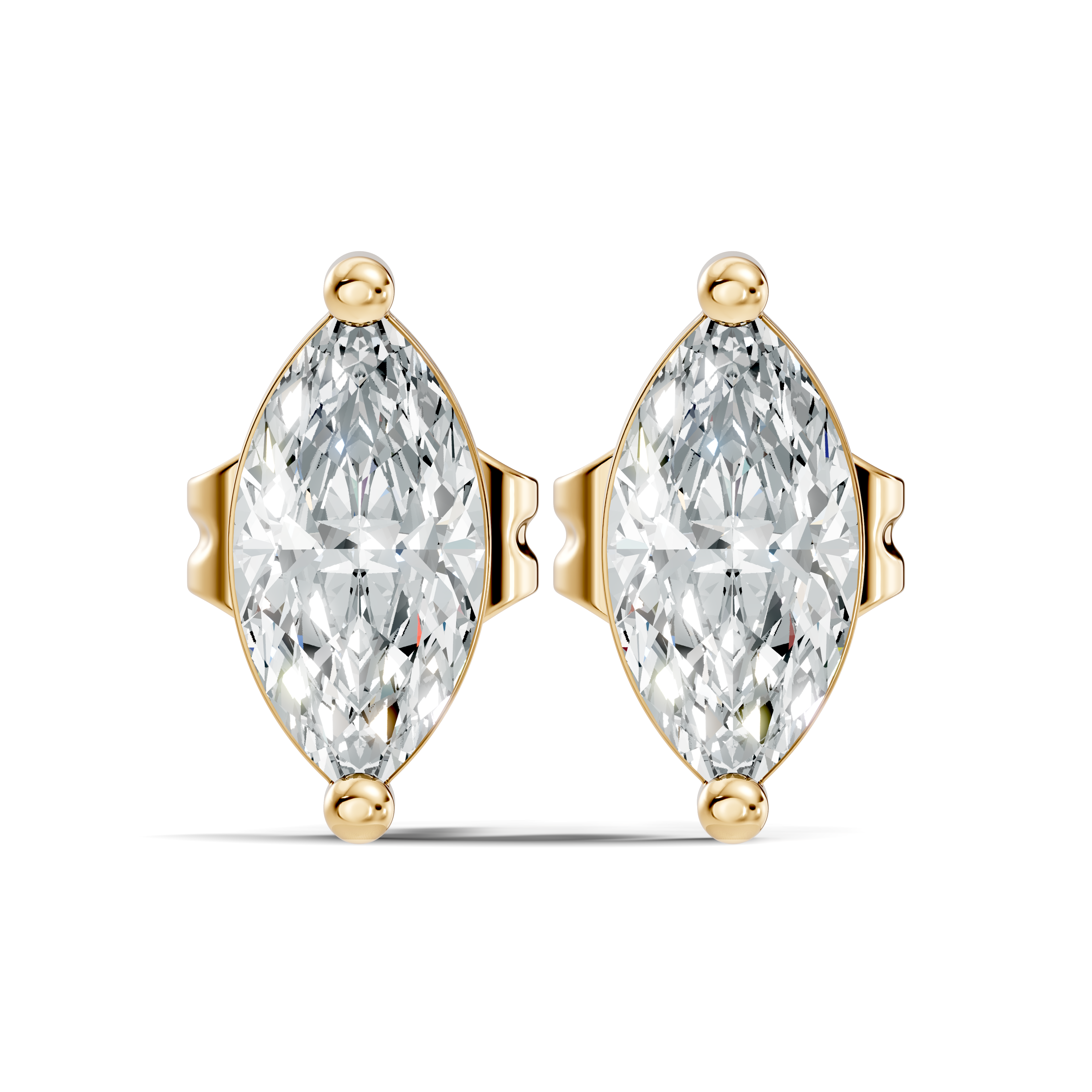 Marquise Cut Diamond Solitaire Stud  (1.27 TCW)