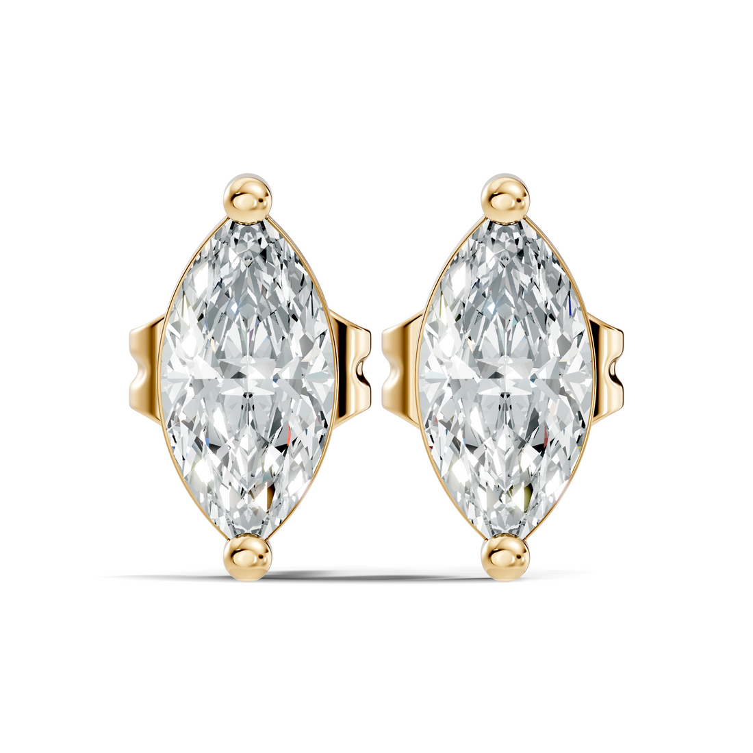 Marquise Cut Diamond Solitaire Stud  (1.27 TCW)