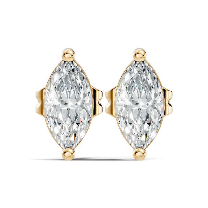 Marquise Cut Diamond Solitaire Stud  (1.27 TCW)