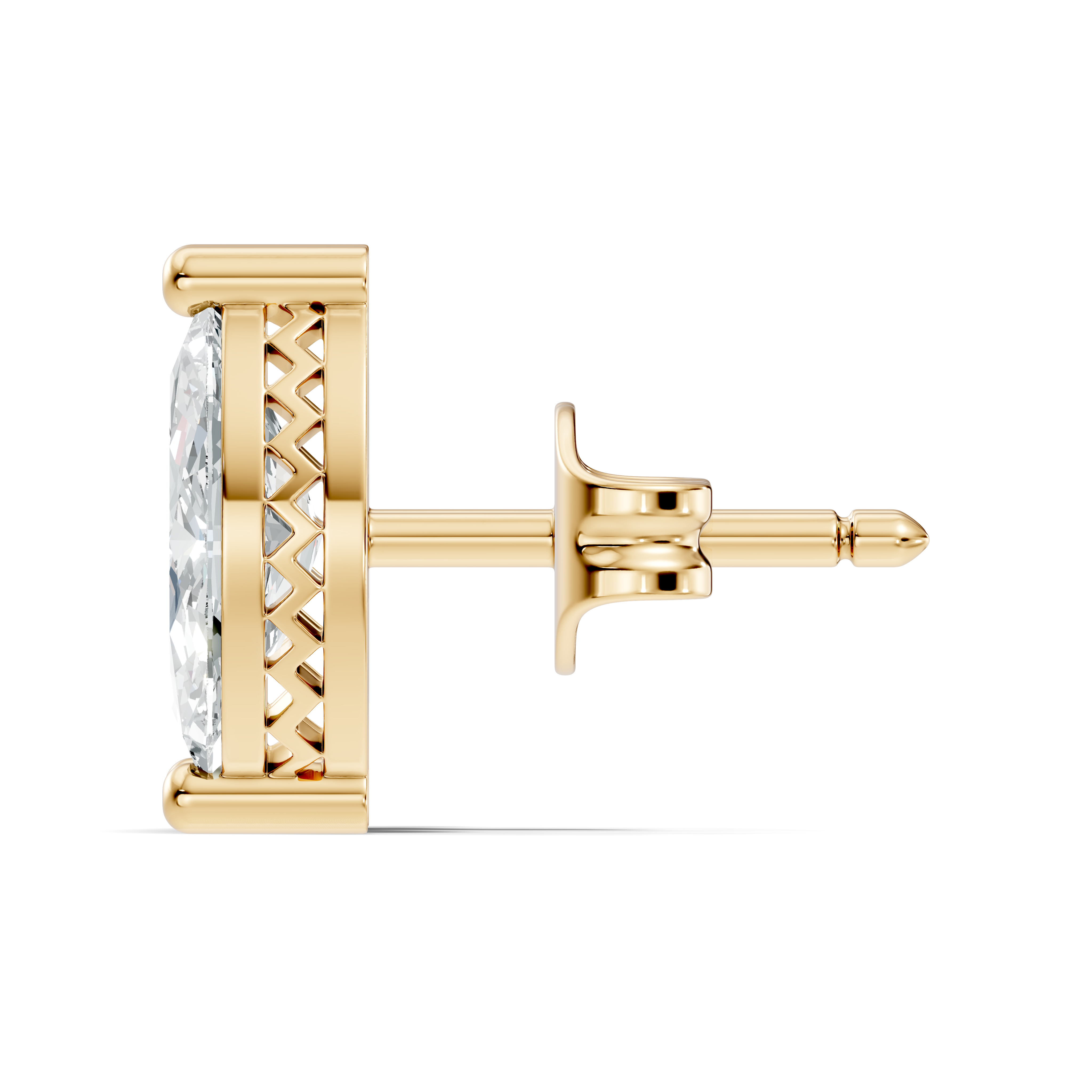 Marquise Cut Diamond Solitaire Stud  (1.27 TCW)