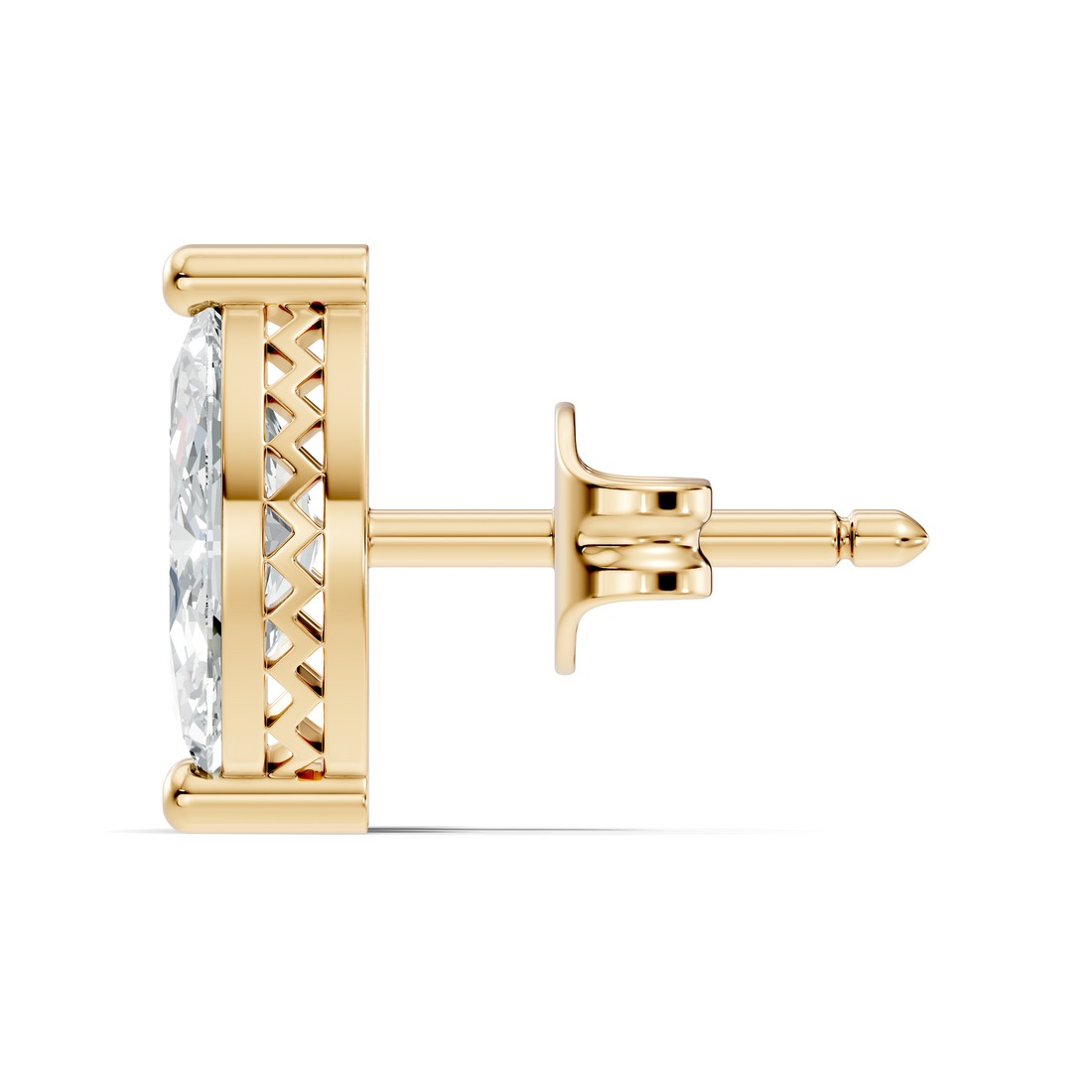 Marquise Cut Diamond Solitaire Stud  (1.27 TCW)