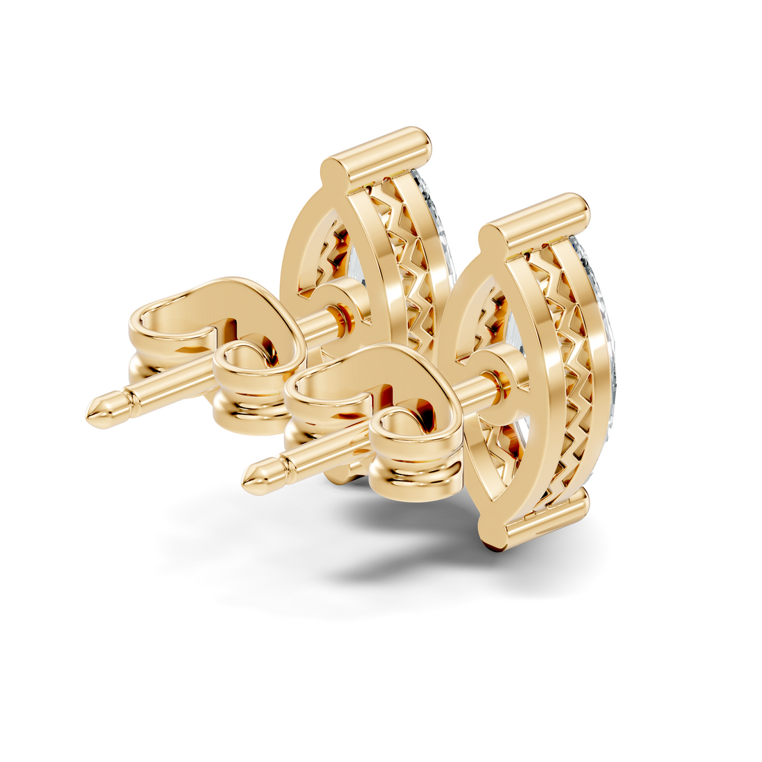 Marquise Cut Diamond Solitaire Stud  (1.27 TCW)