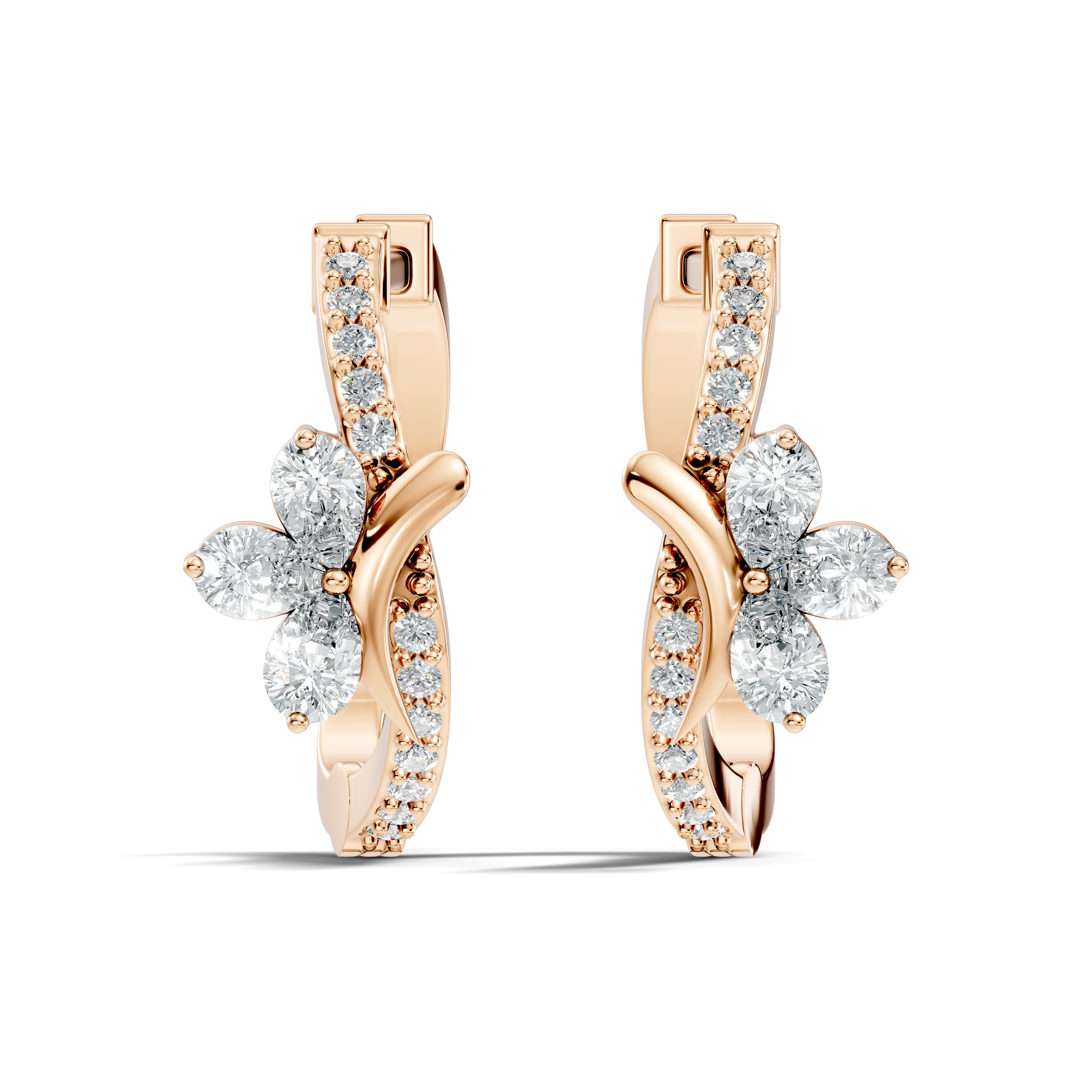 Elegance Floral C-Hoop Earrings