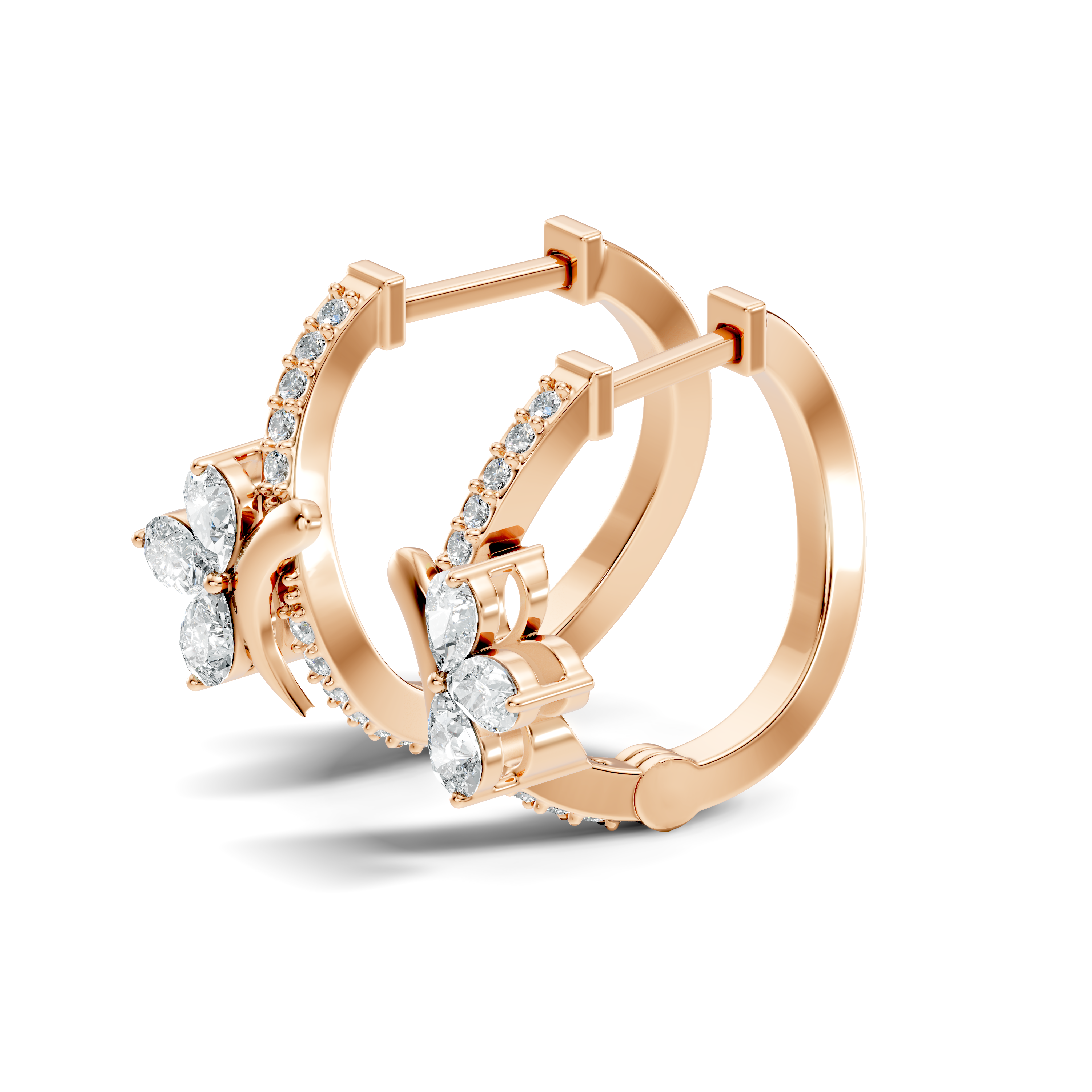 Elegance Floral C-Hoop Earrings