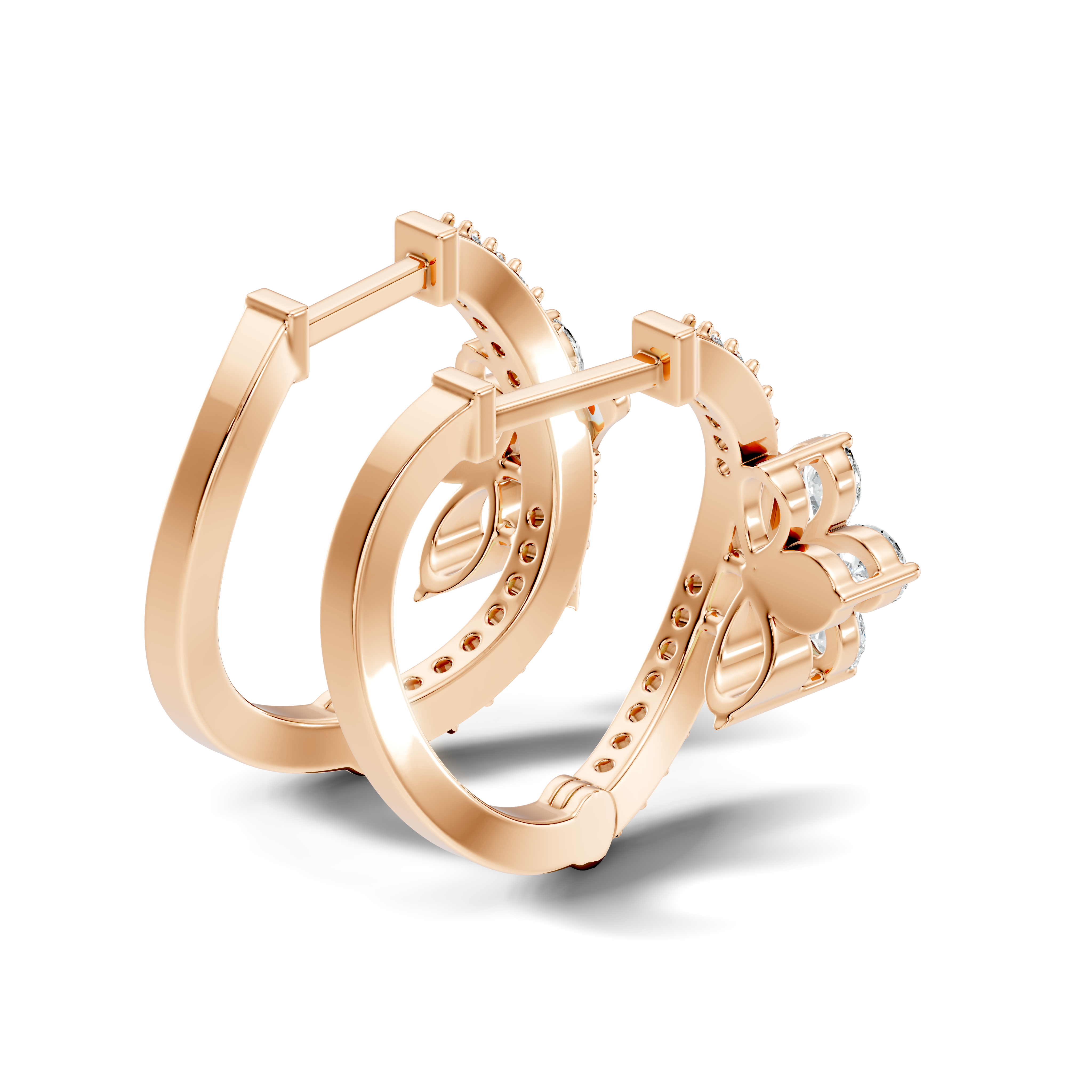 Elegance Floral C-Hoop Earrings