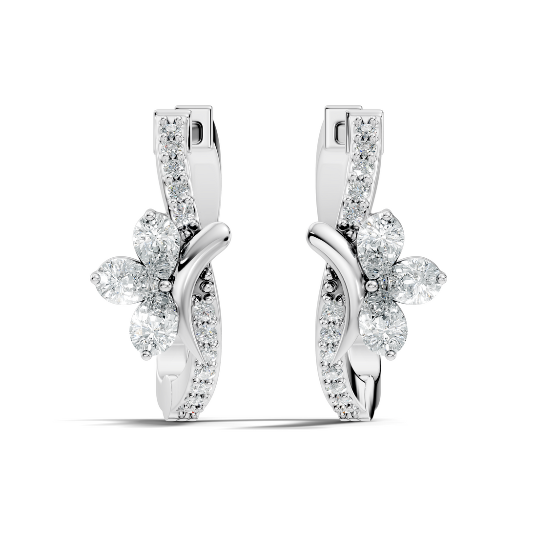 Elegance Floral C-Hoop Earrings