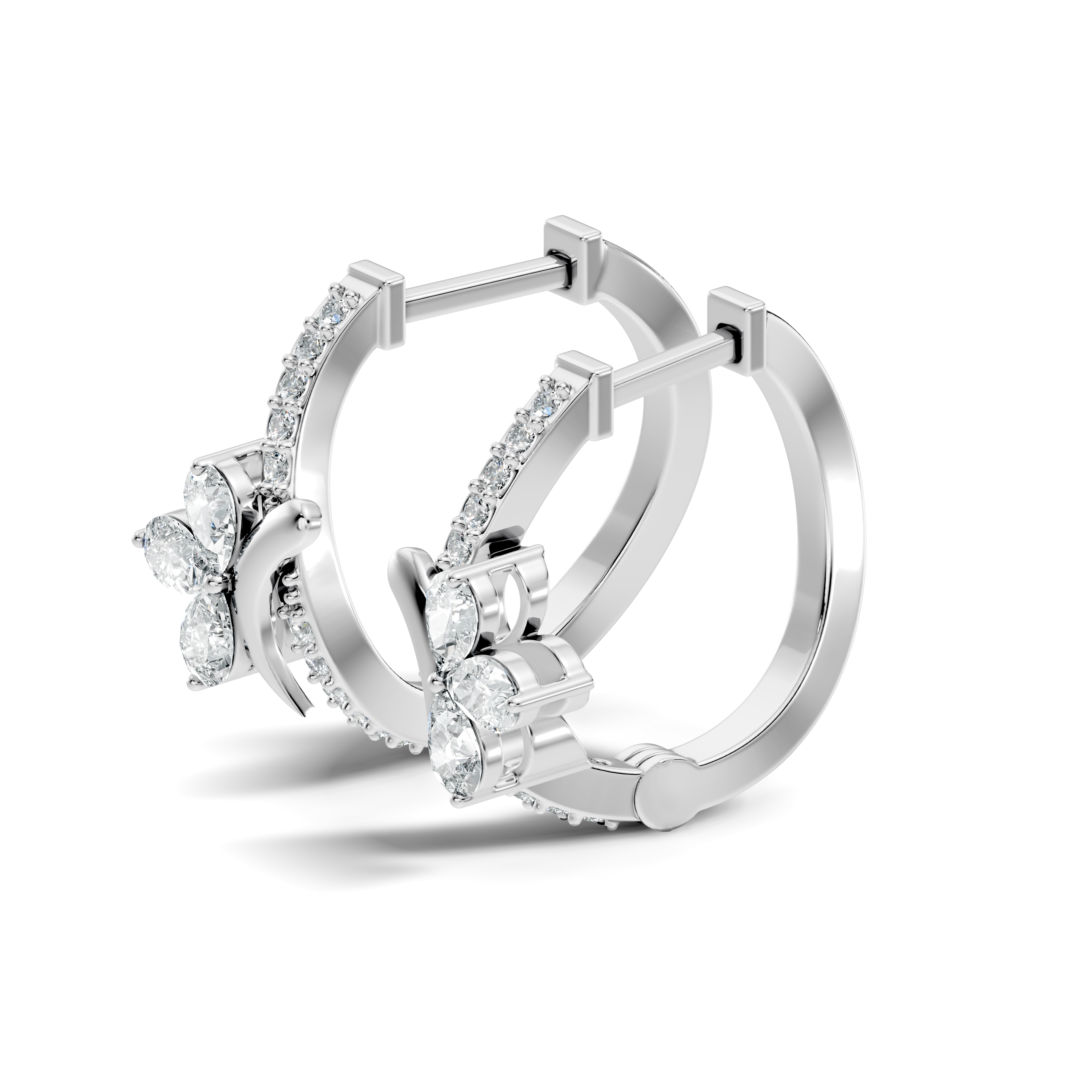 Elegance Floral C-Hoop Earrings