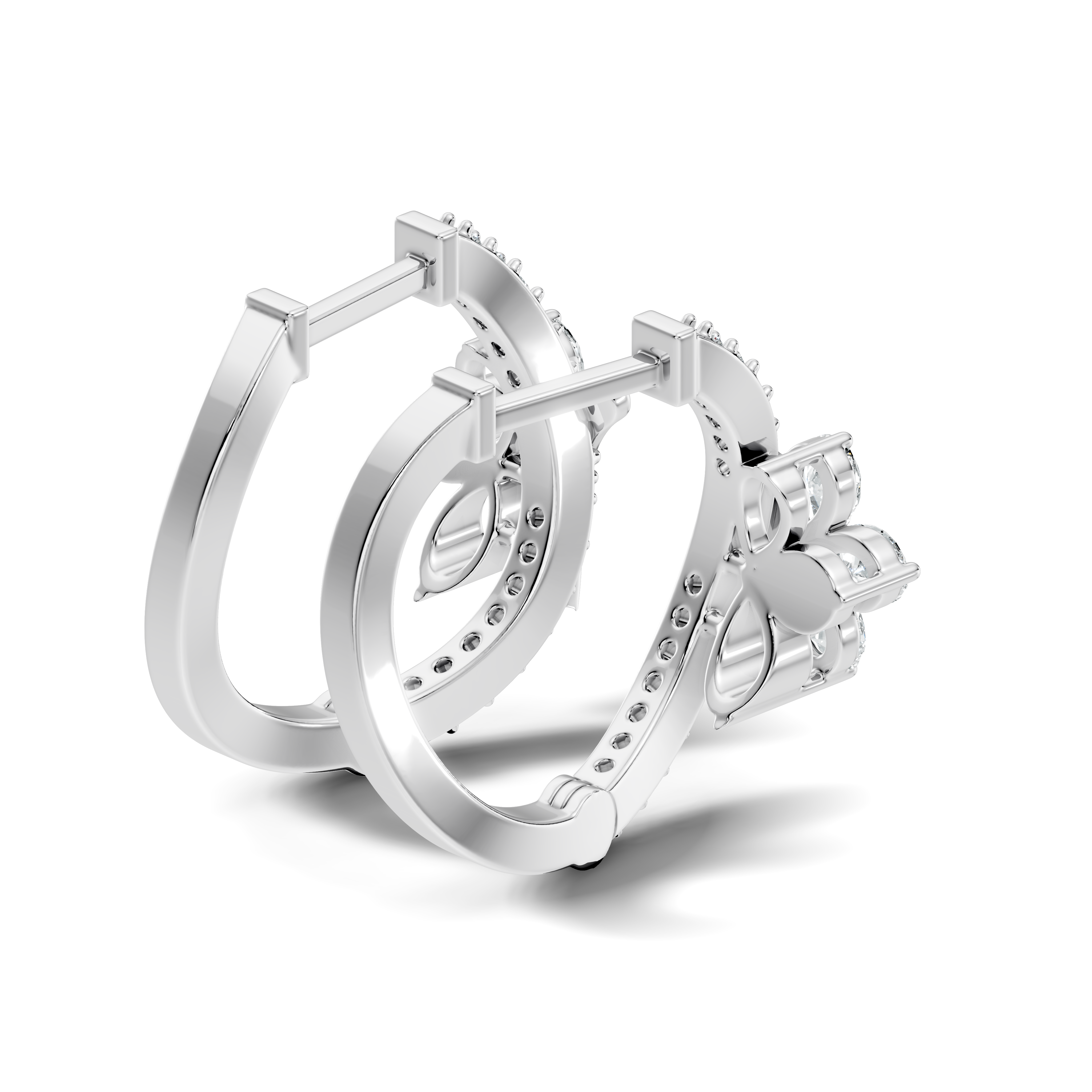 Elegance Floral C-Hoop Earrings