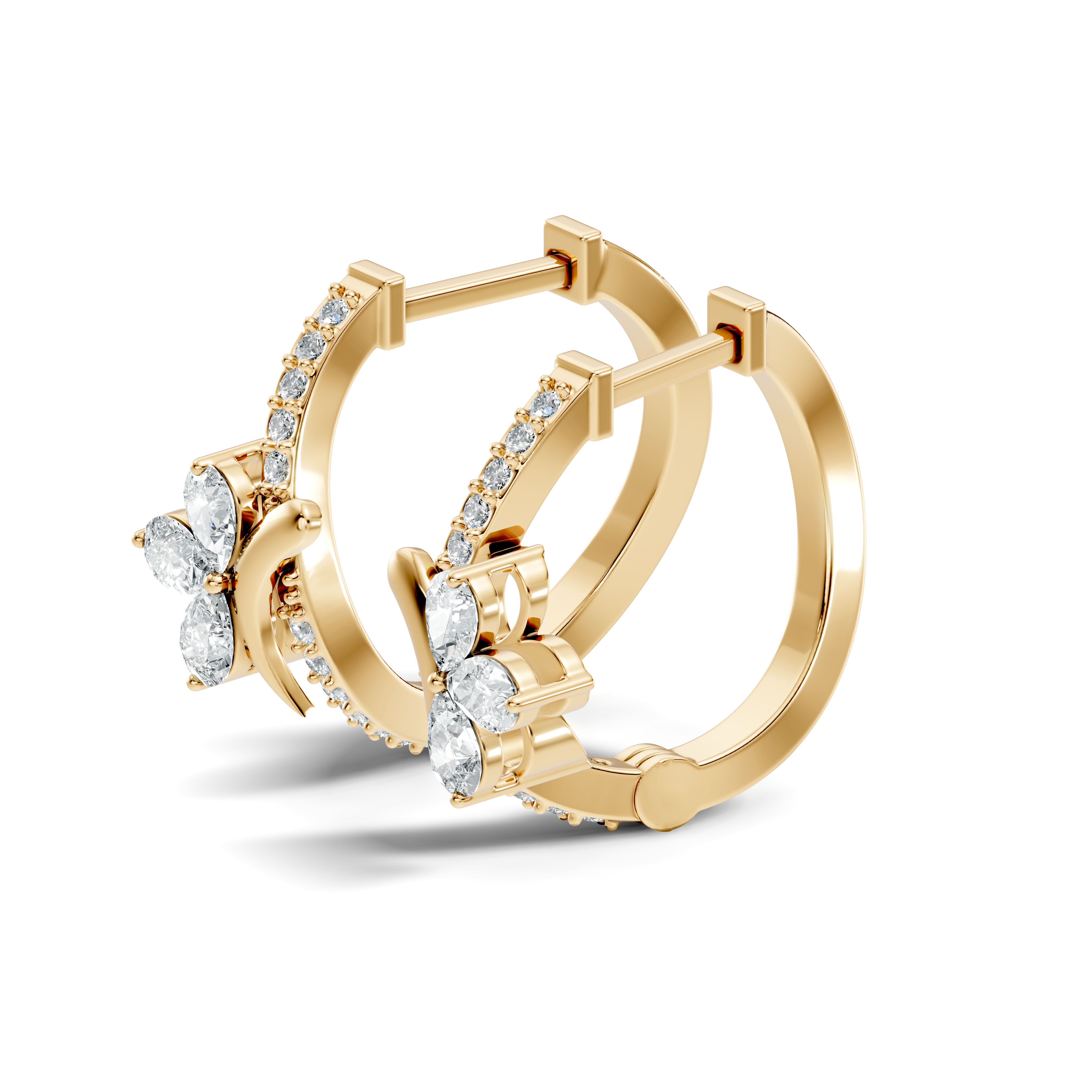 Elegance Floral C-Hoop Earrings