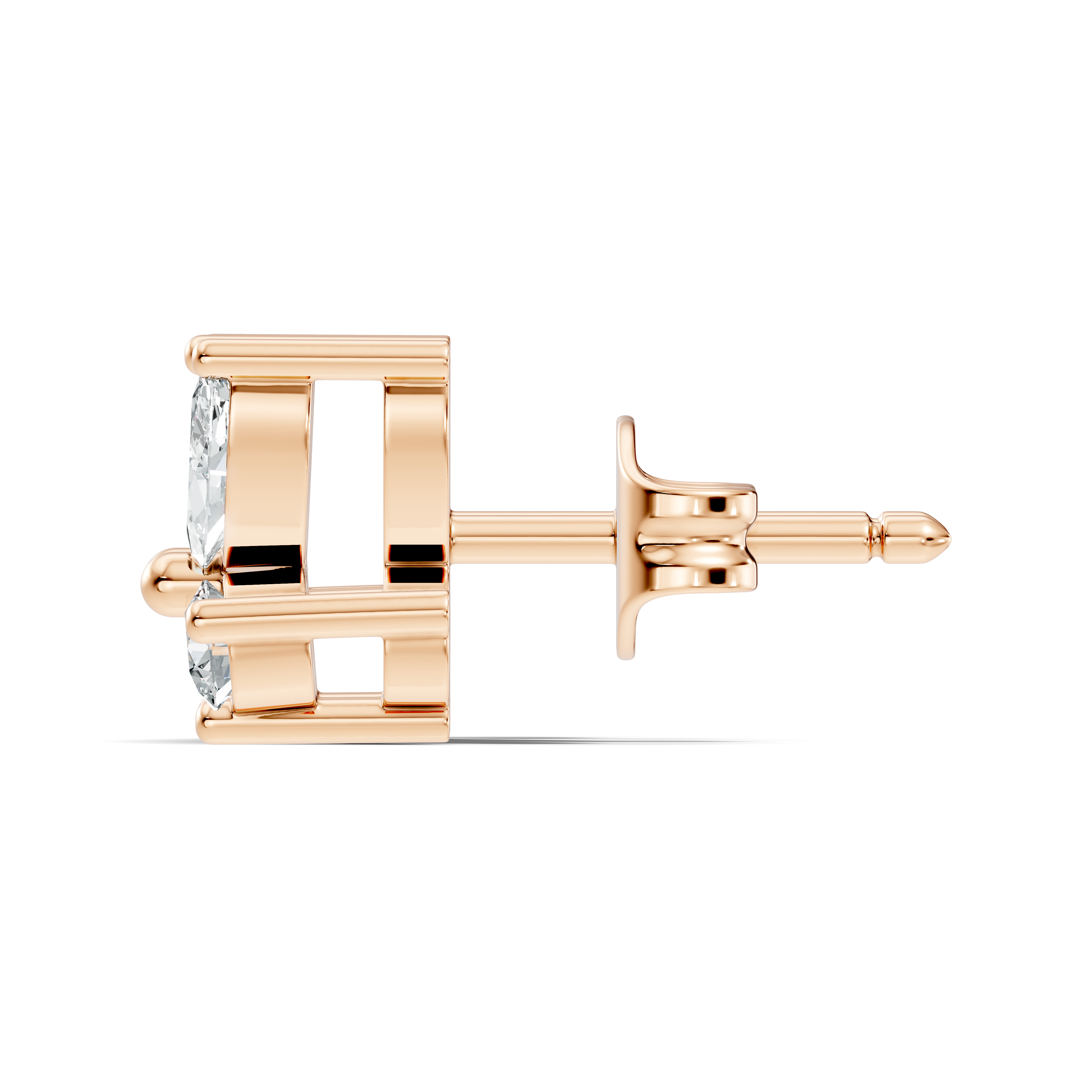 Marquise & Round Diamond Butterfly Stud