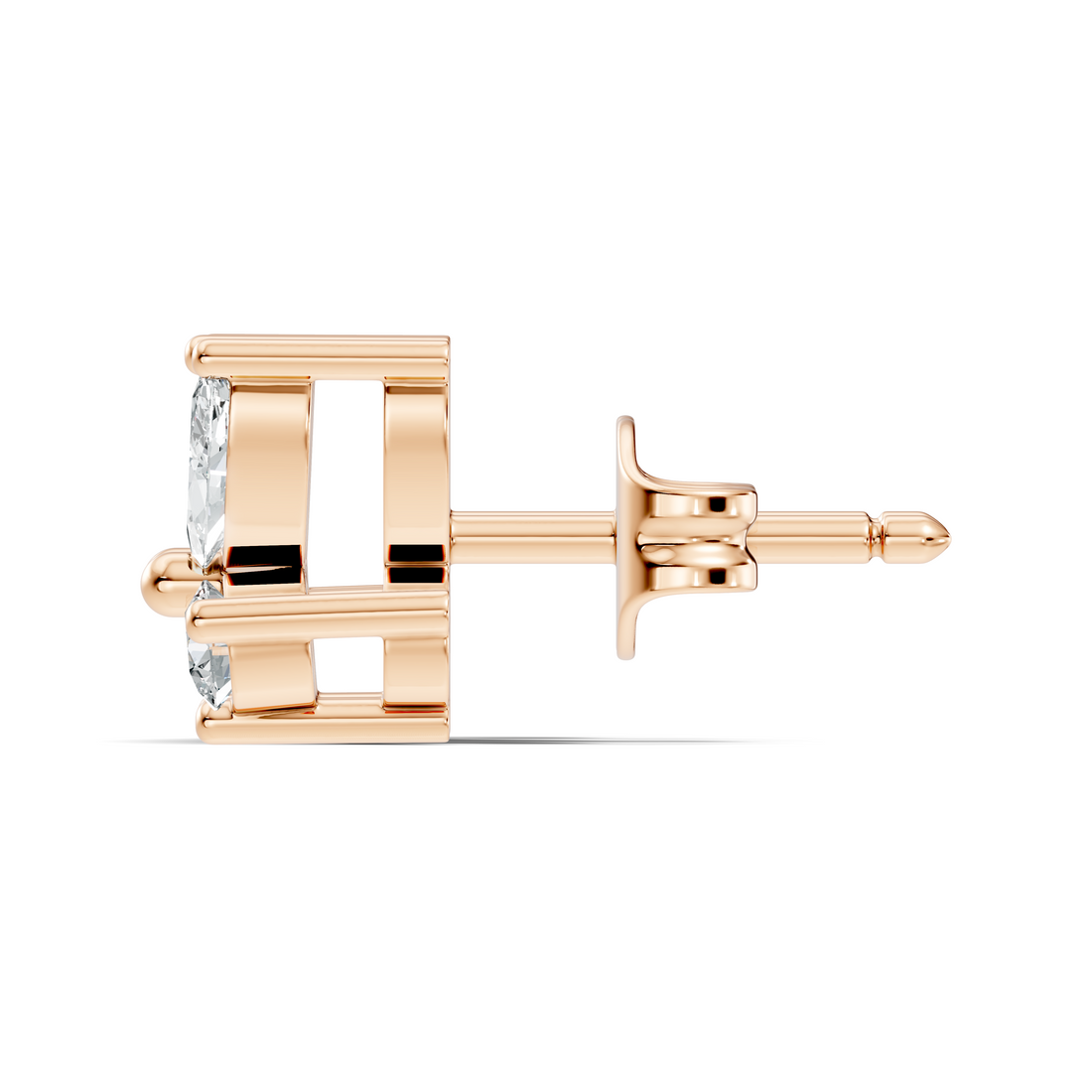 Marquise & Round Diamond Butterfly Stud
