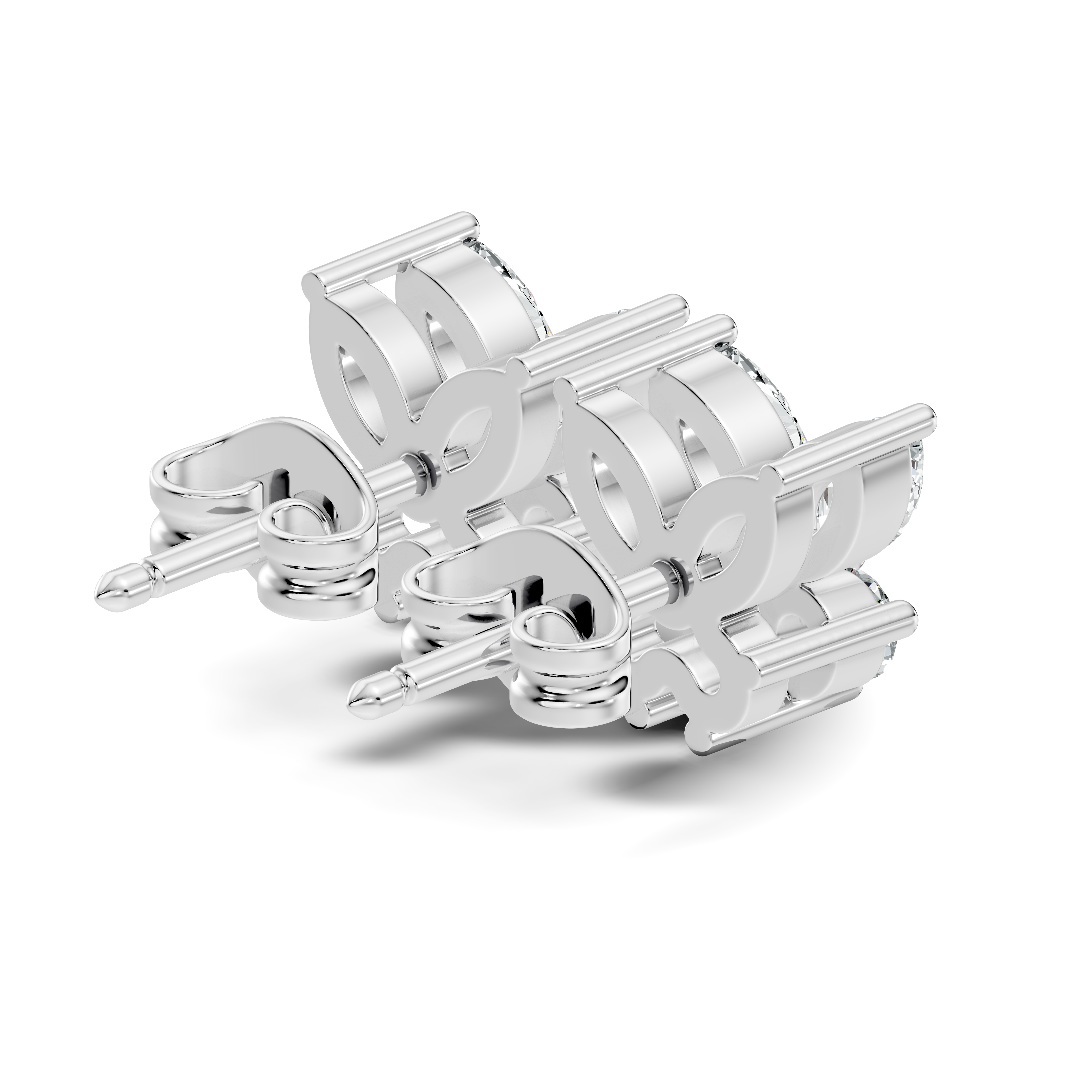 Marquise & Round Diamond Butterfly Stud