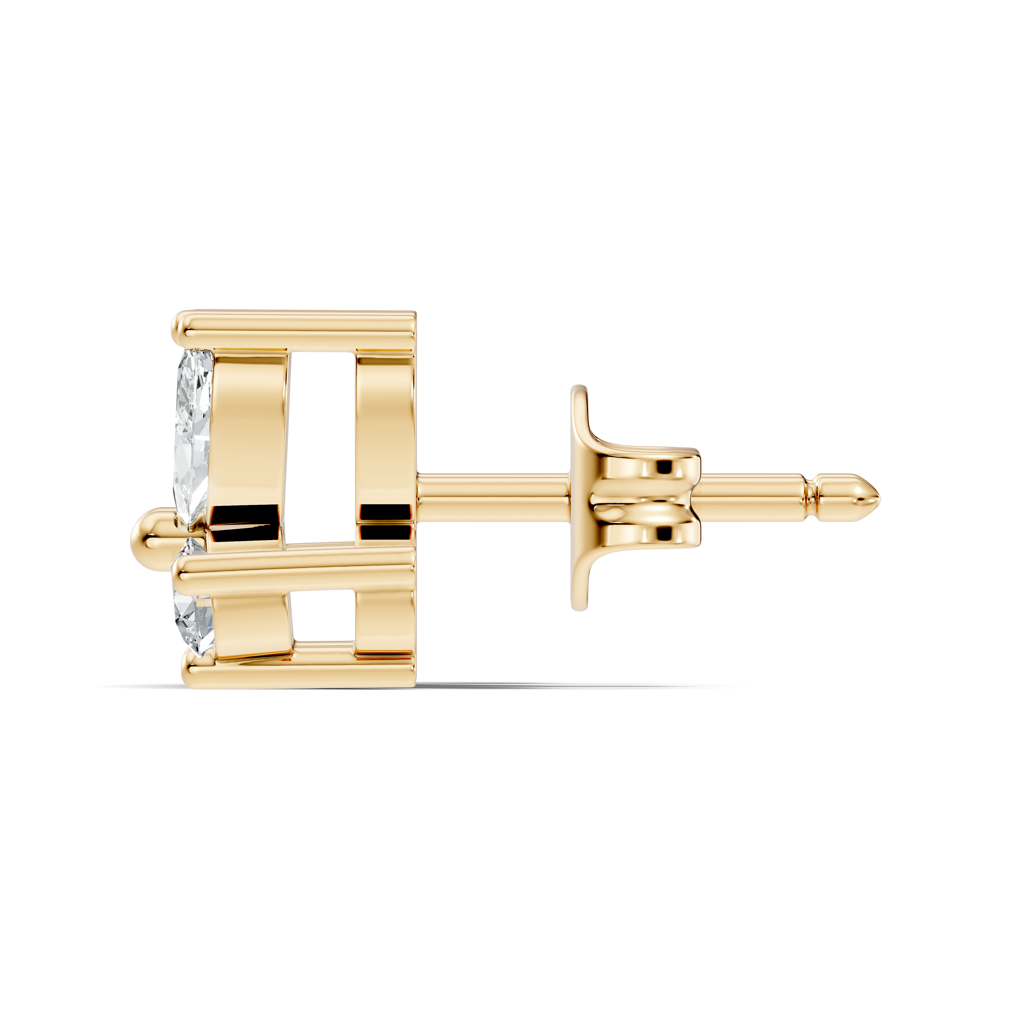 Marquise & Round Diamond Butterfly Stud