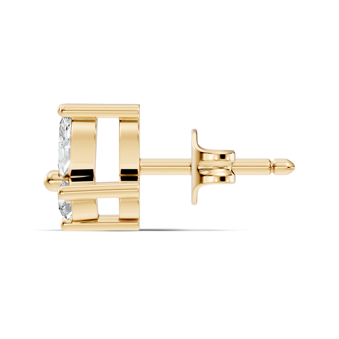 Marquise & Round Diamond Butterfly Stud