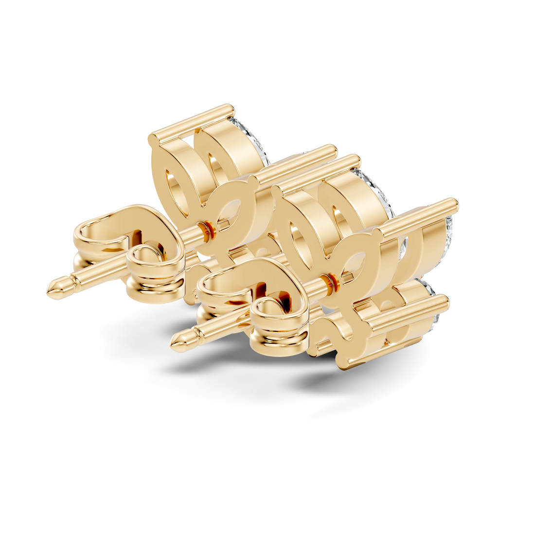 Marquise & Round Diamond Butterfly Stud