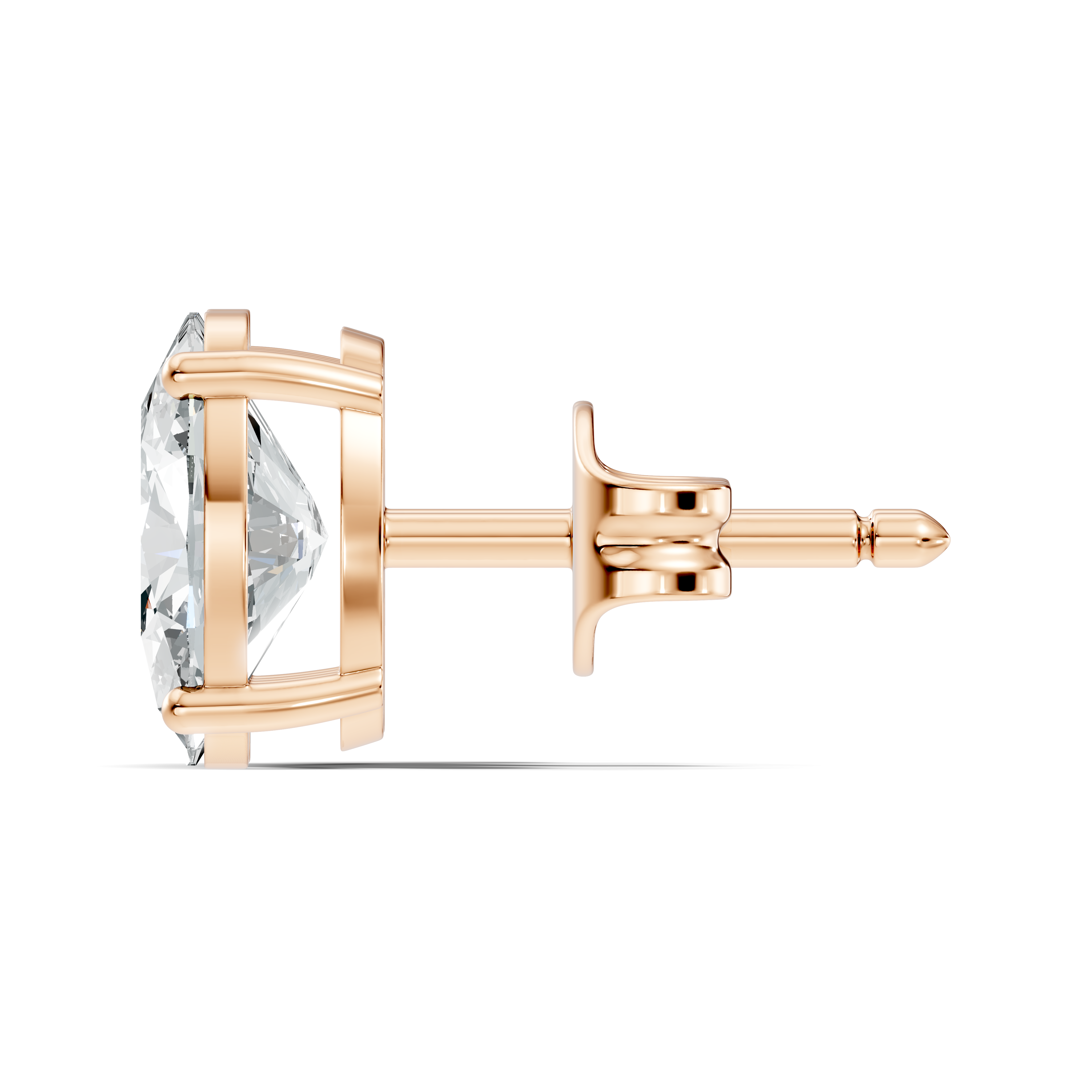 Oval Diamond Solitaire Stud (1.80 TCW)