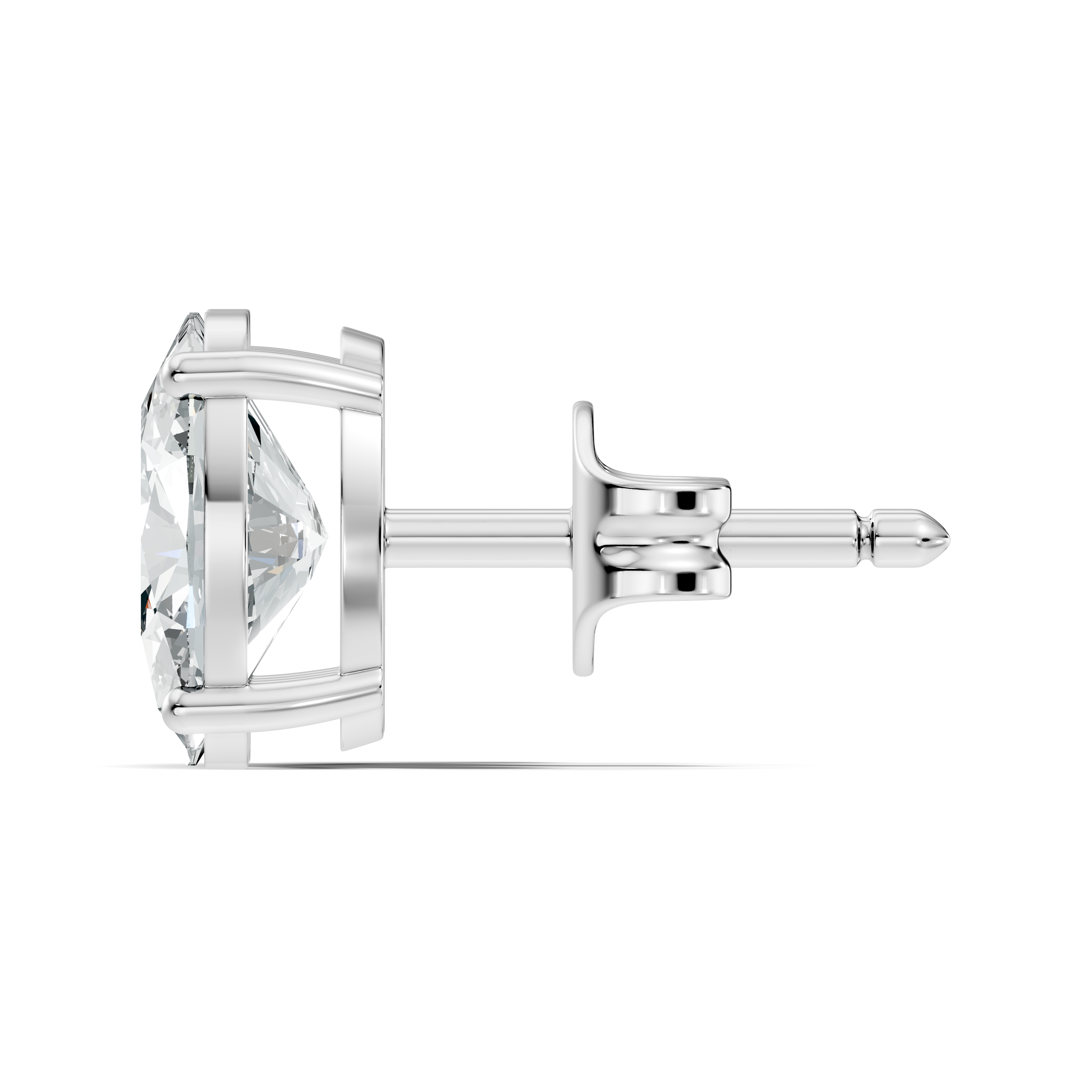 Oval Diamond Solitaire Stud (1.80 TCW)