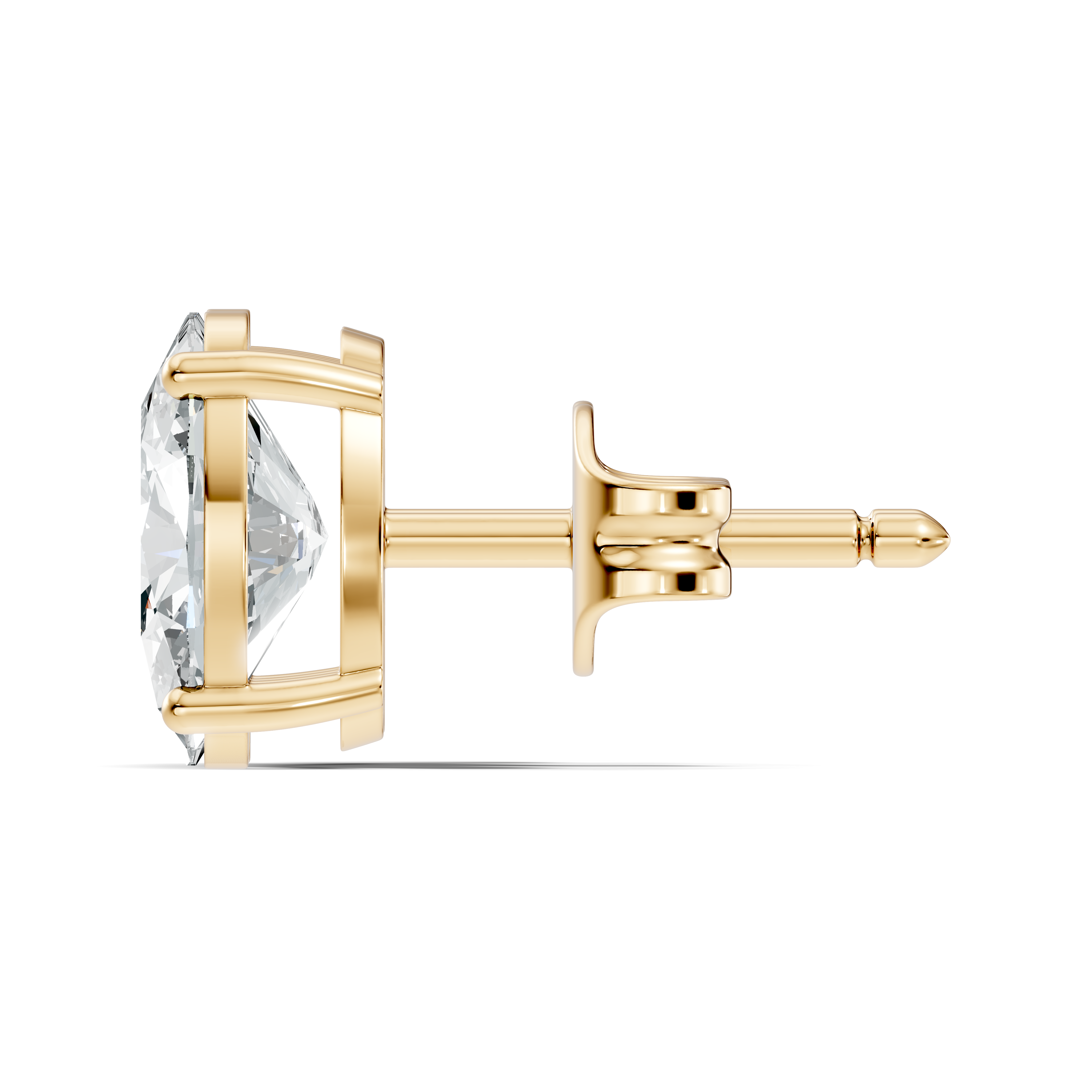 Oval Diamond Solitaire Stud (1.80 TCW)