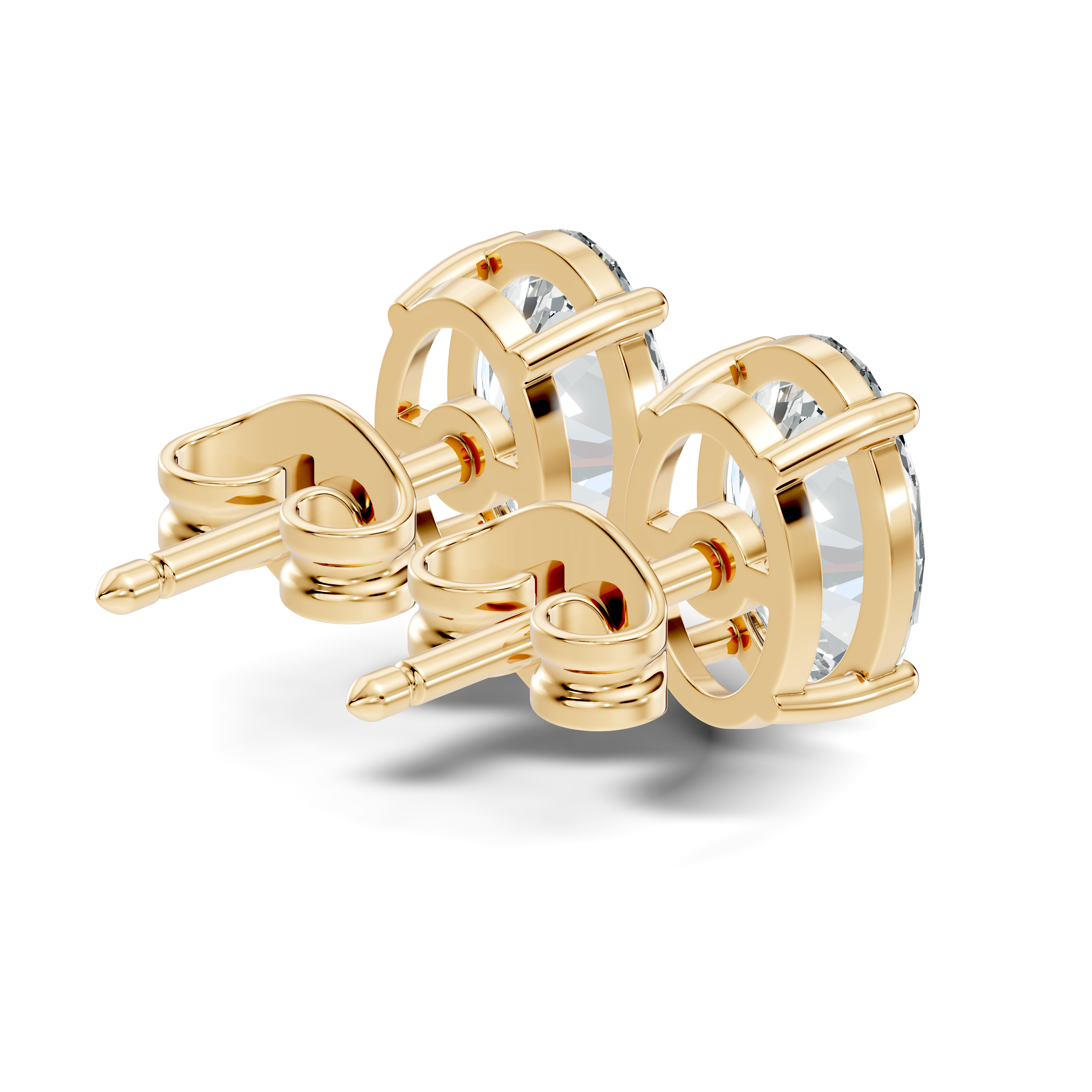 Oval Diamond Solitaire Stud (1.80 TCW)