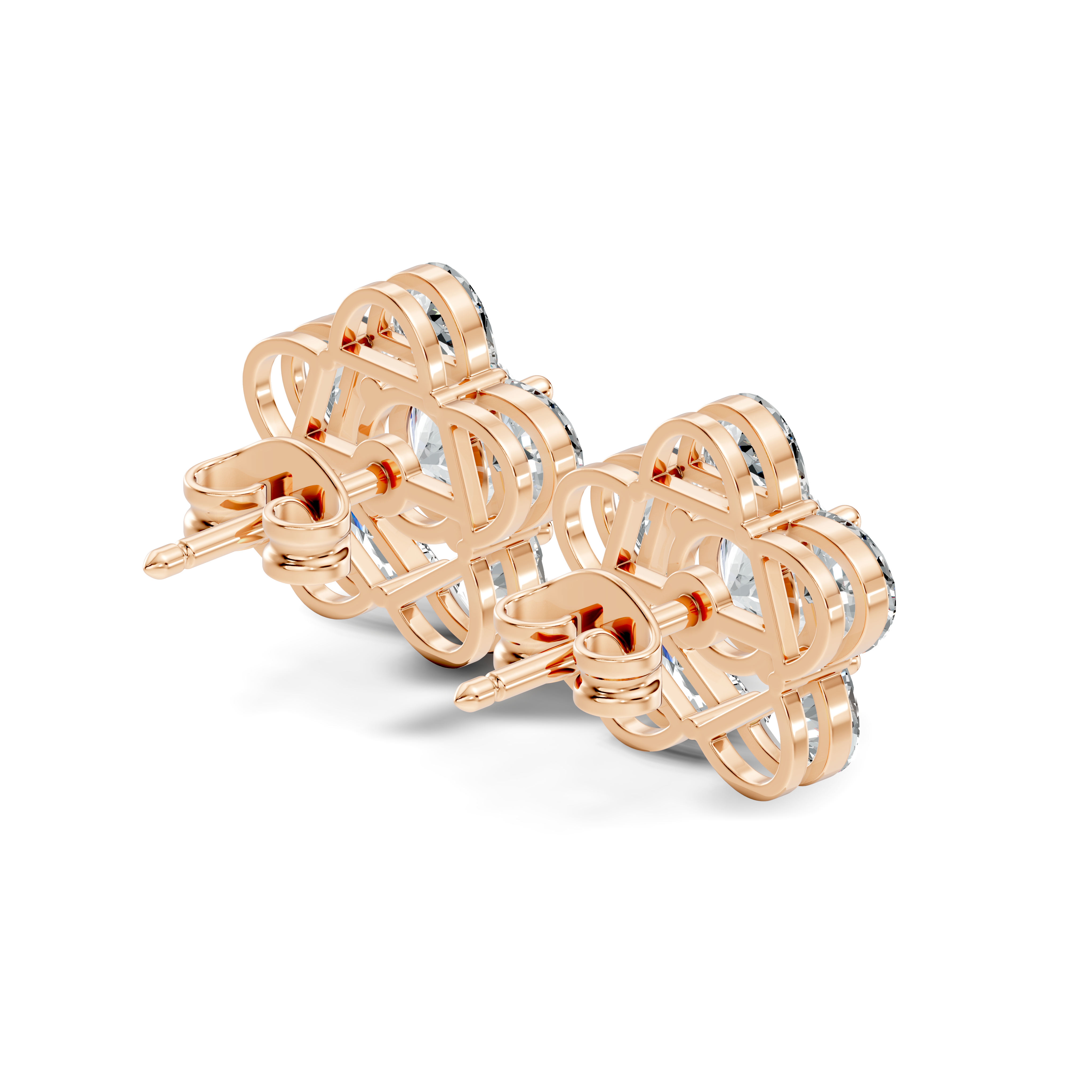 5-Petal Floral Solitaire Stud