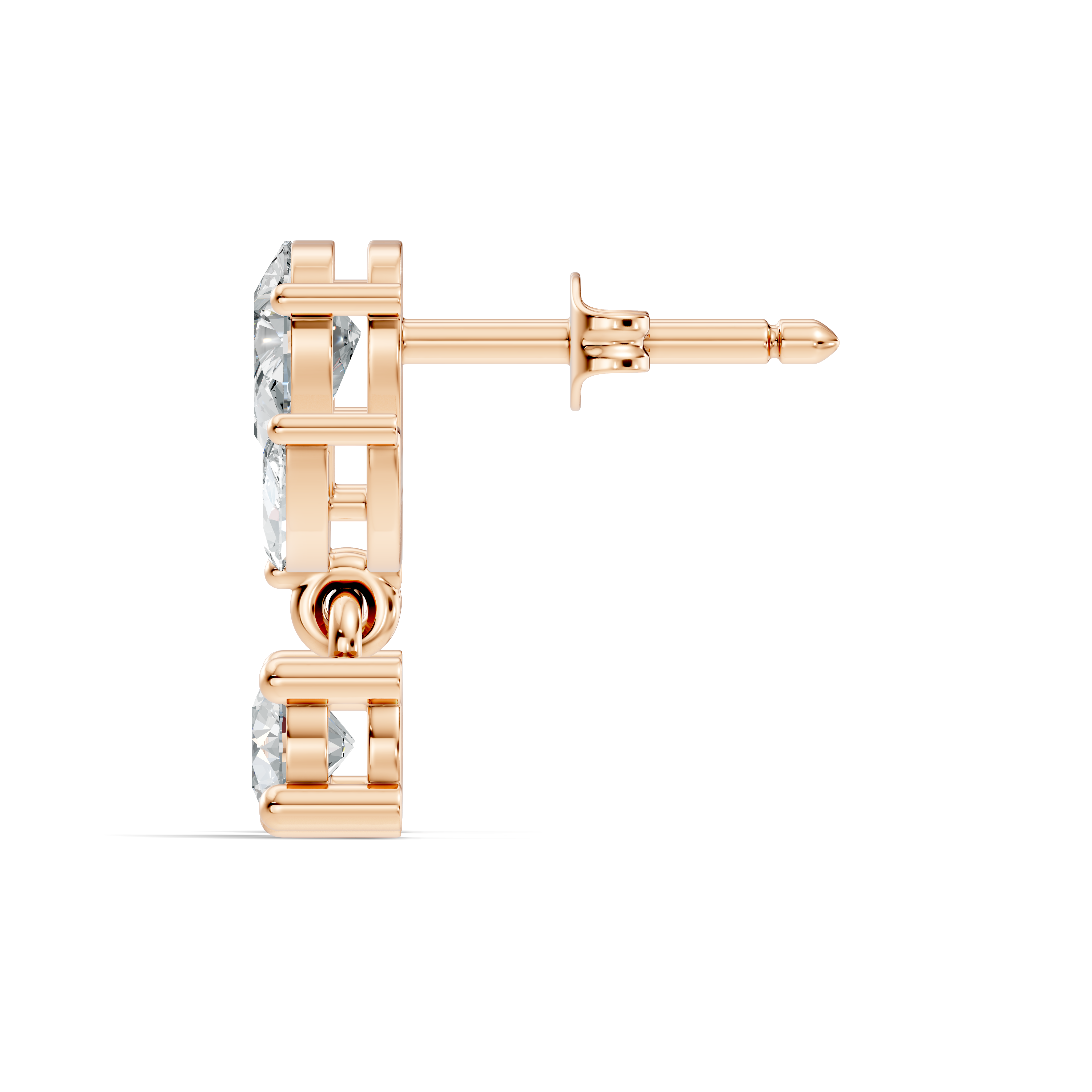 Elegant Botanical Marquise & Pear Diamond Drop