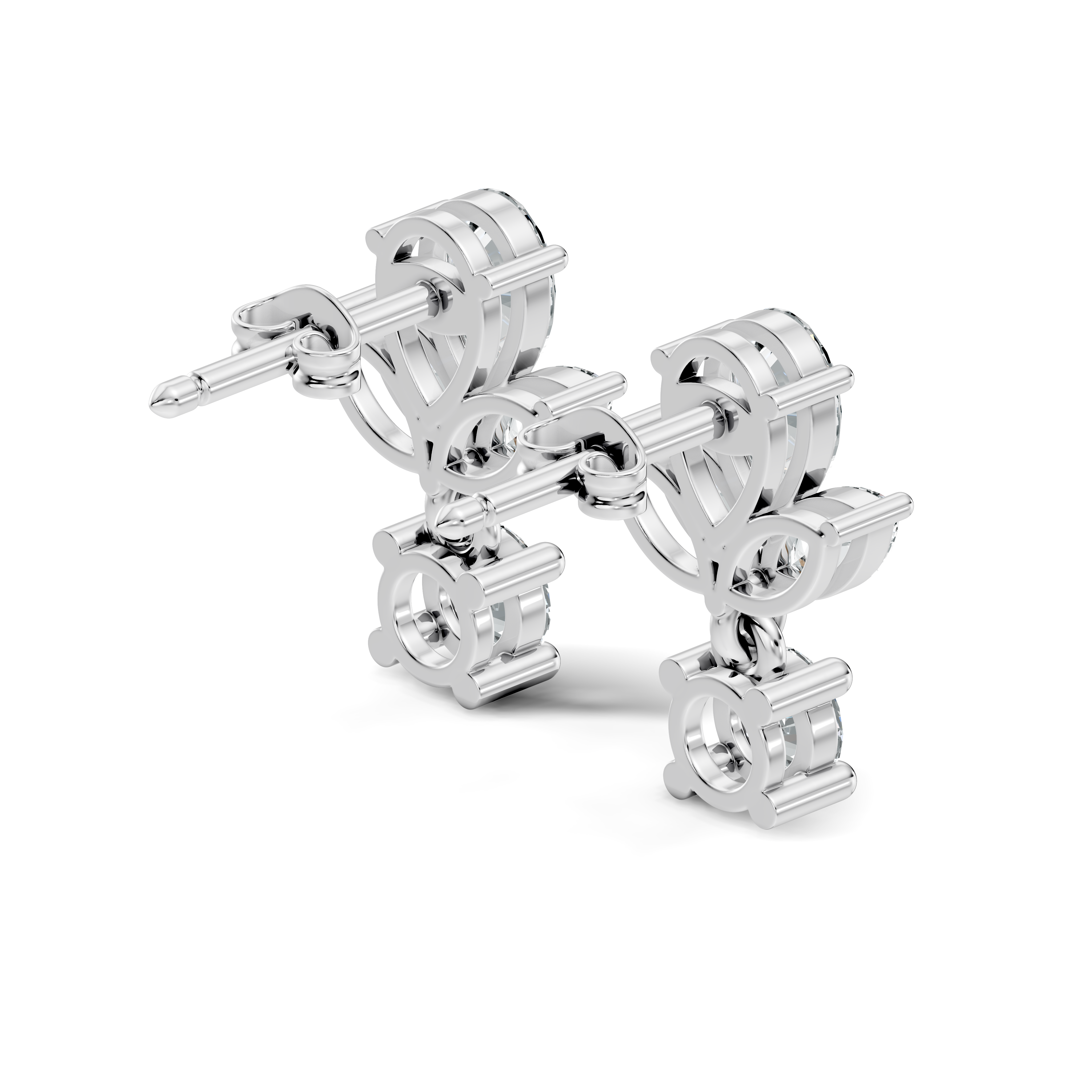 Elegant Botanical Marquise & Pear Diamond Drop