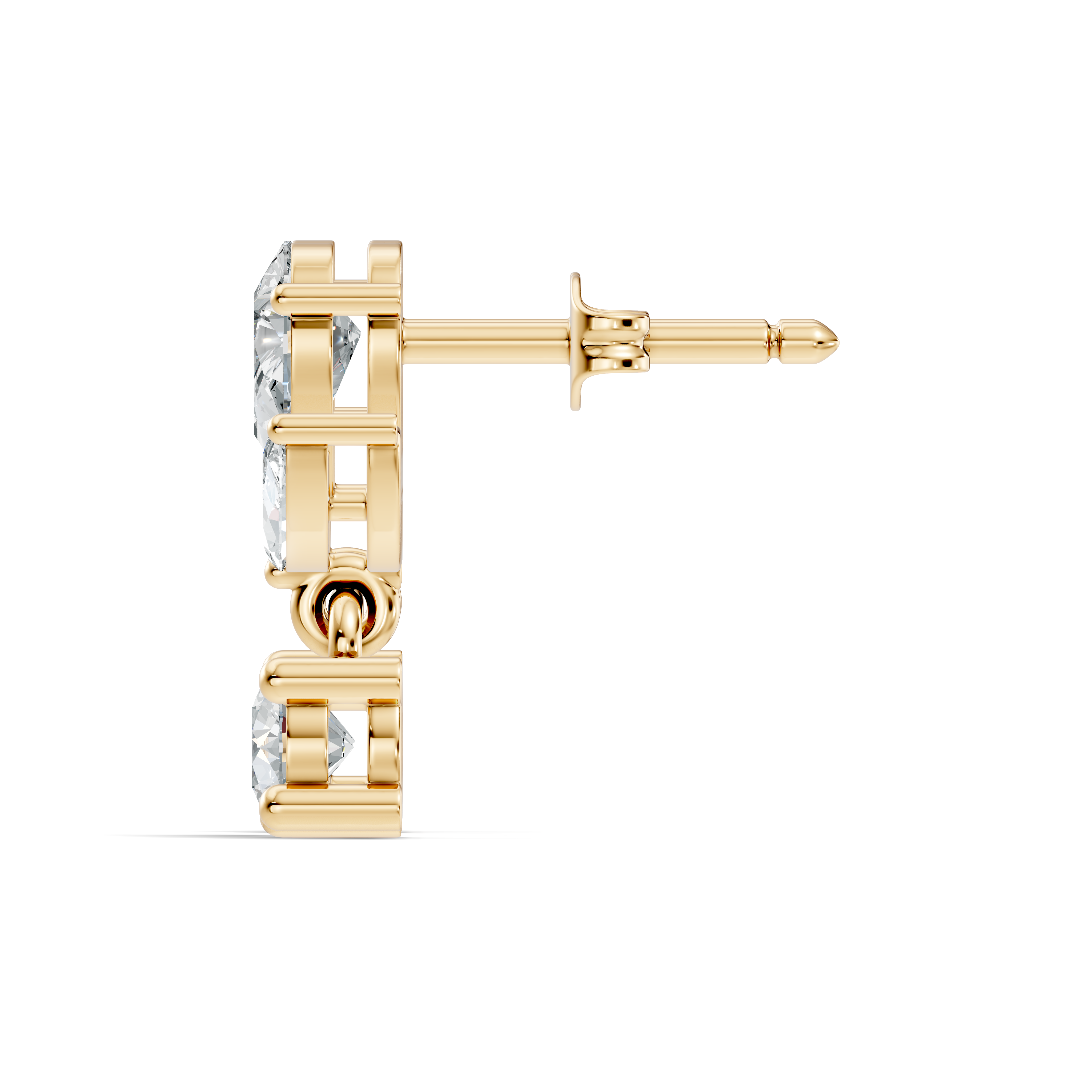 Elegant Botanical Marquise & Pear Diamond Drop