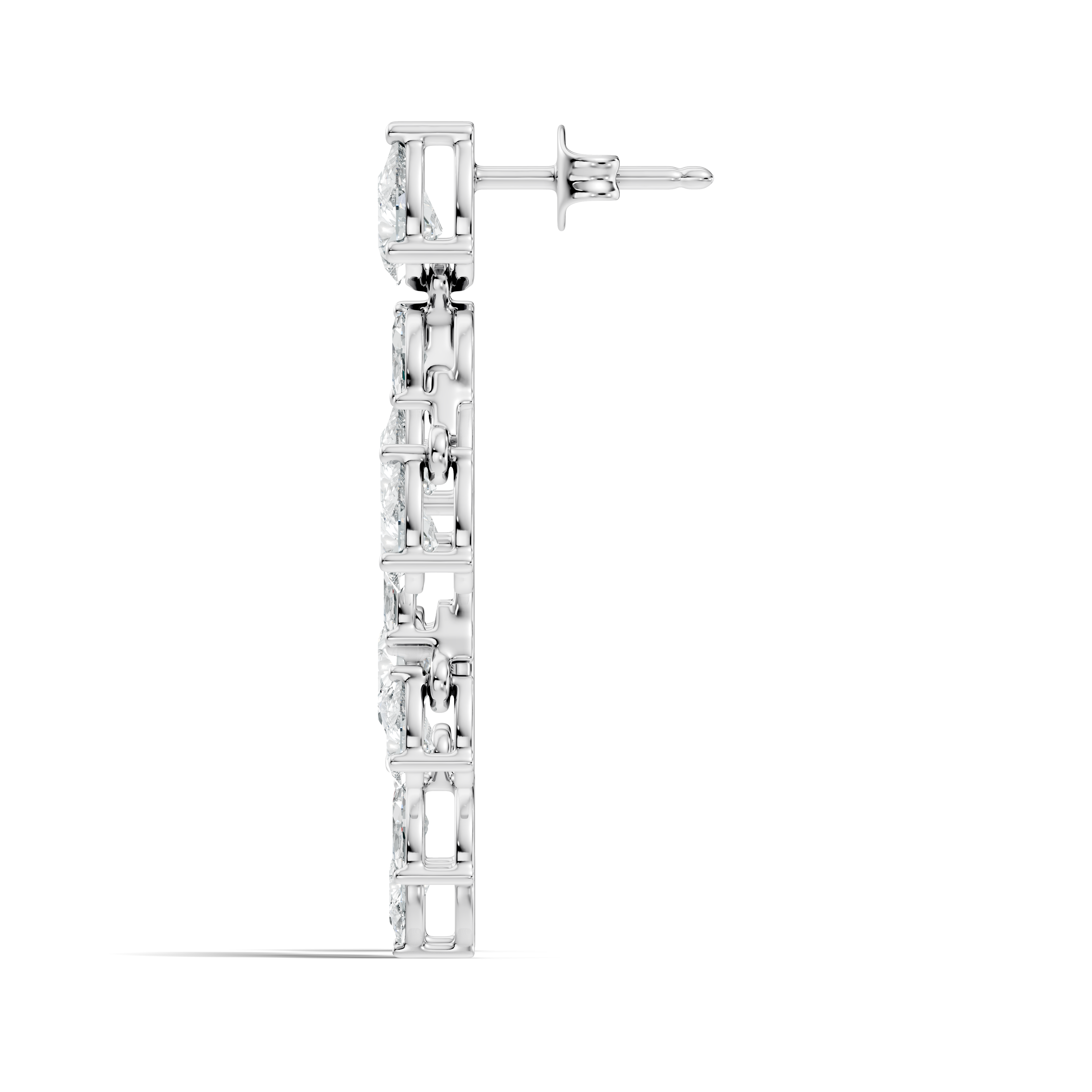 Chandelier Pear & Marquise Diamond Statement Earrings