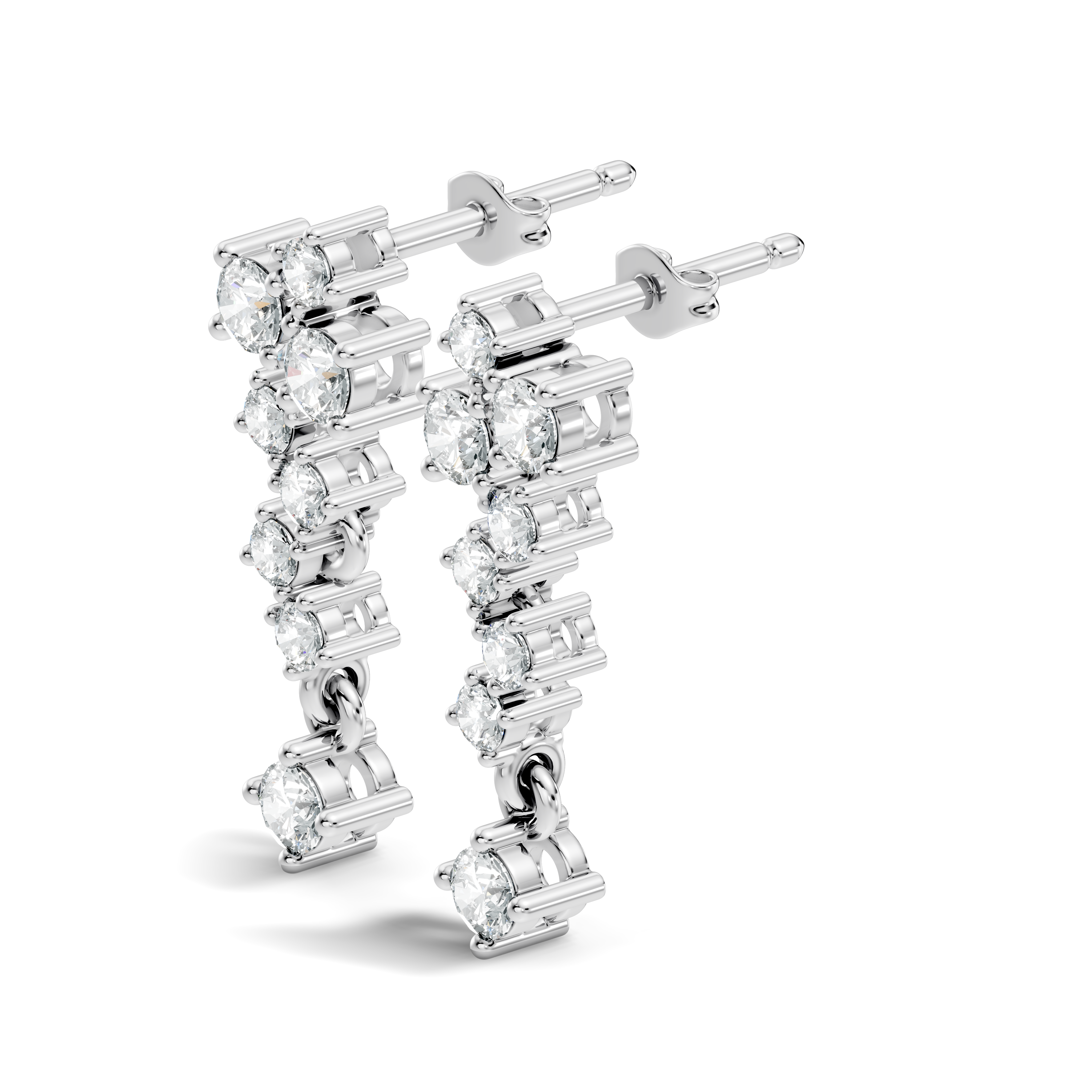 Asymmetric Cluster Drop Earrings