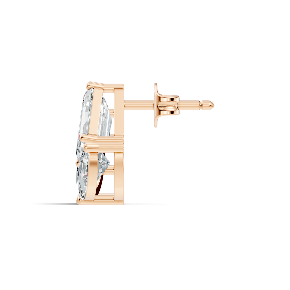 Emerald, Pear & Marquise Multi-Shape Diamond Cluster Stud