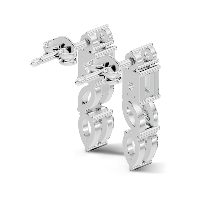 Multi-Cut Linear Cascade Diamond Stud