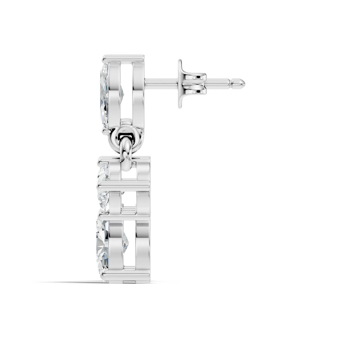 Multi-Shape Marquise, Pear & Oval Diamond Drop Earrings