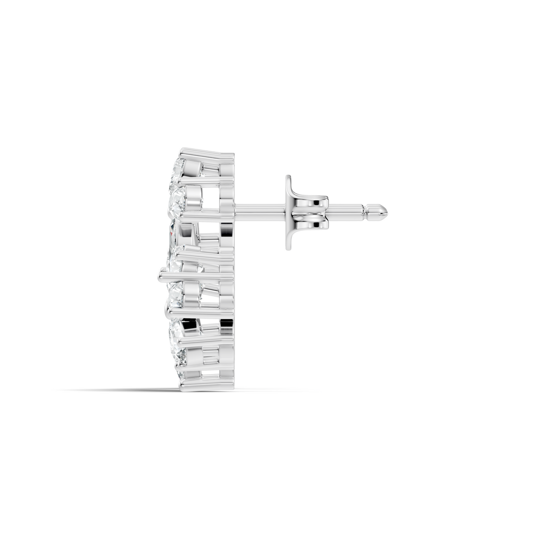 Pear & Marquise Cut Floral Blossom Bouquet Stud