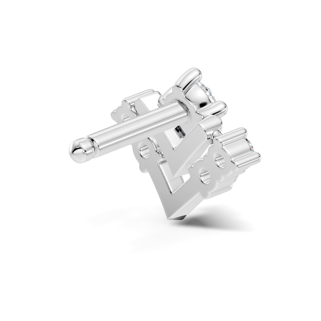 Chevron V-Shape Diamond Nose Pin