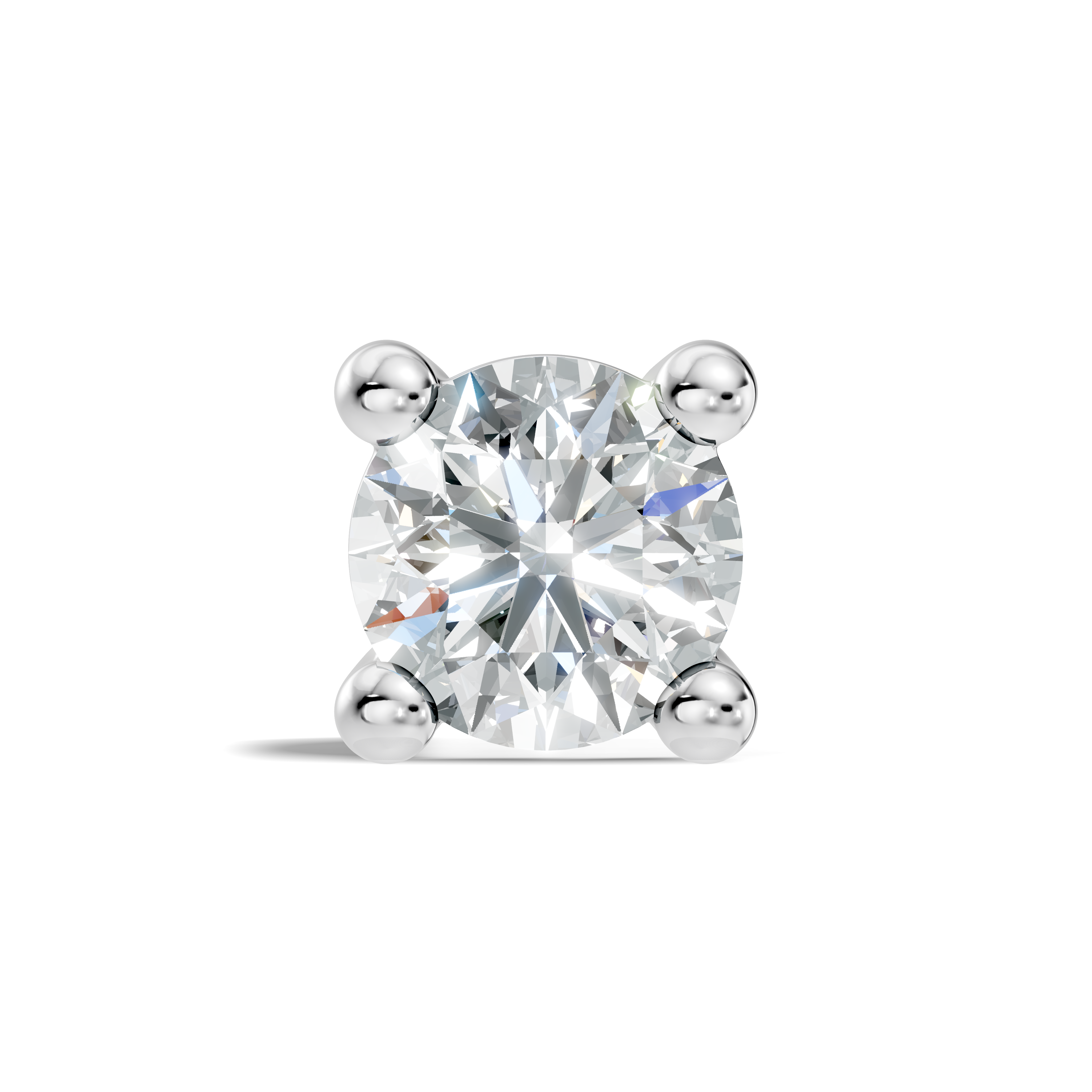 Classic Four-Prong 11 Pointer Solitaire Diamond Nose Pin