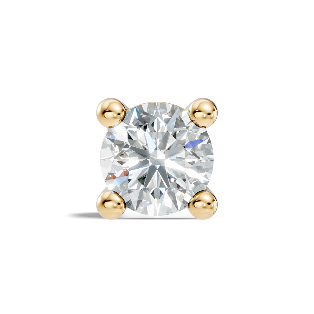 Classic Four-Prong 11 Pointer Solitaire Diamond Nose Pin