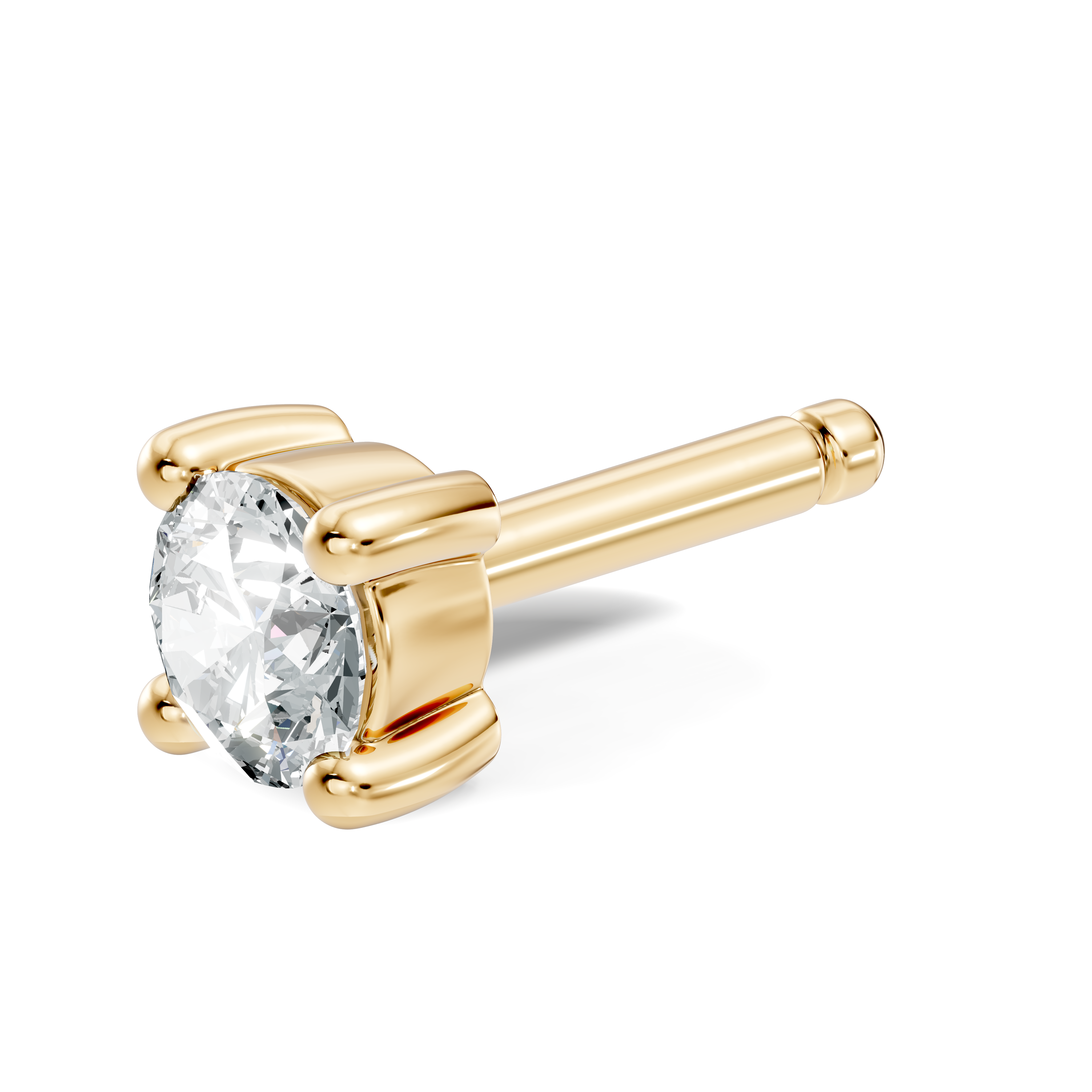 Classic Four-Prong 11 Pointer Solitaire Diamond Nose Pin