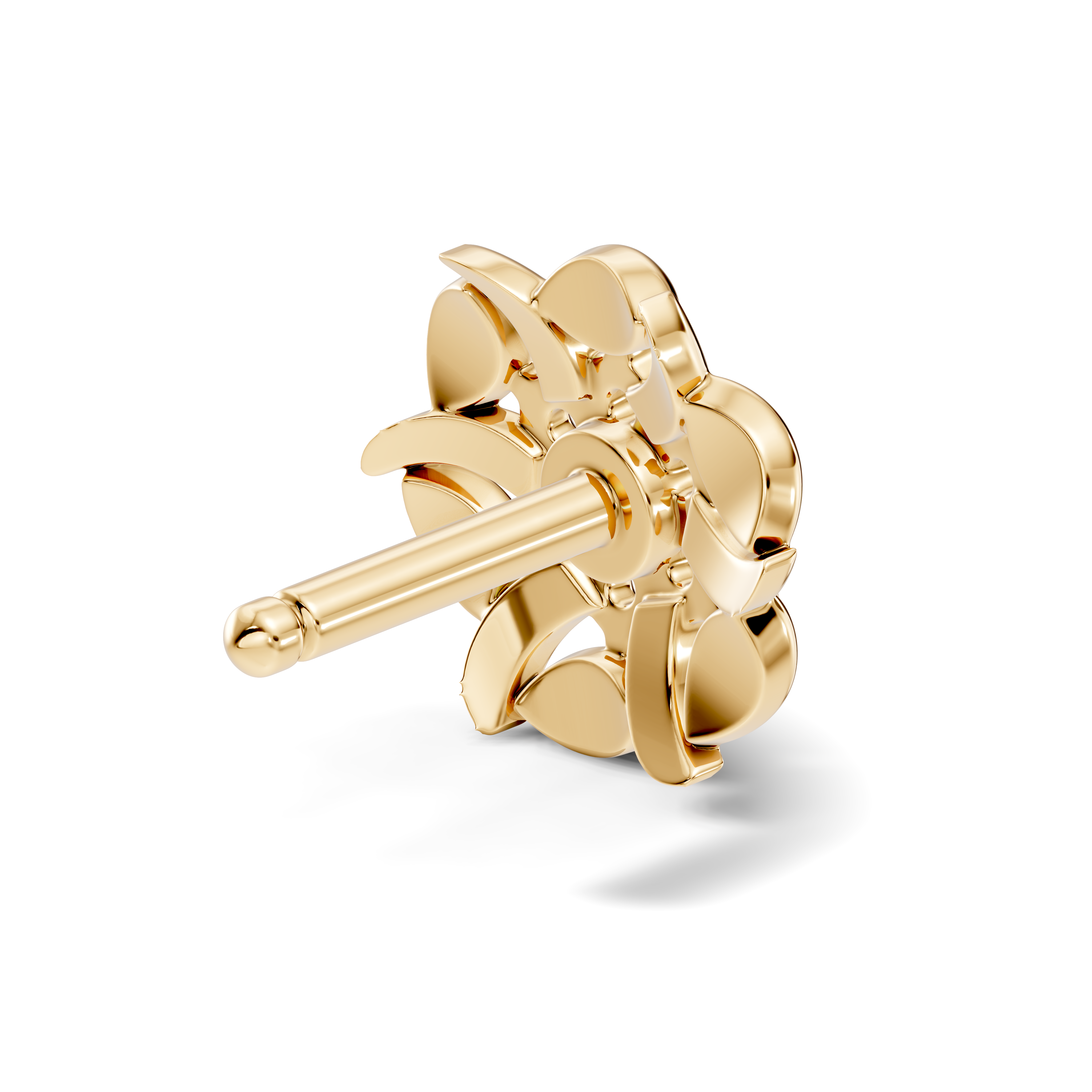Swirl Petal Cluster Diamond Nose Pin