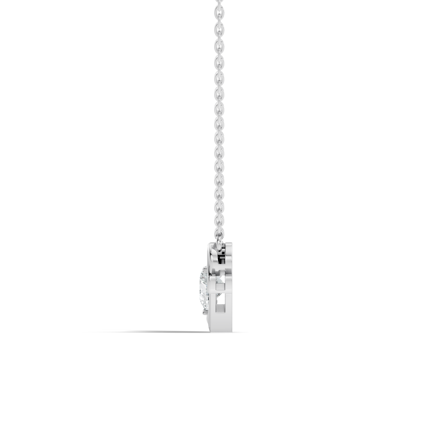 Heart Cut Diamond Script "Love" Pendant (0.44 TCW)