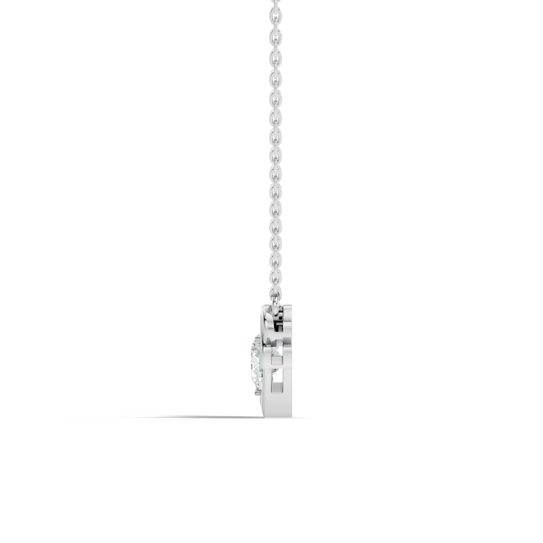 Heart Cut Diamond Script "Love" Pendant (0.44 TCW)