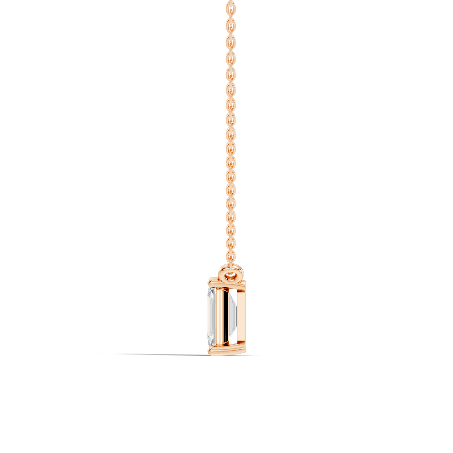 71 Pointer Emerald-Cut Solitaire Diamond Pendant