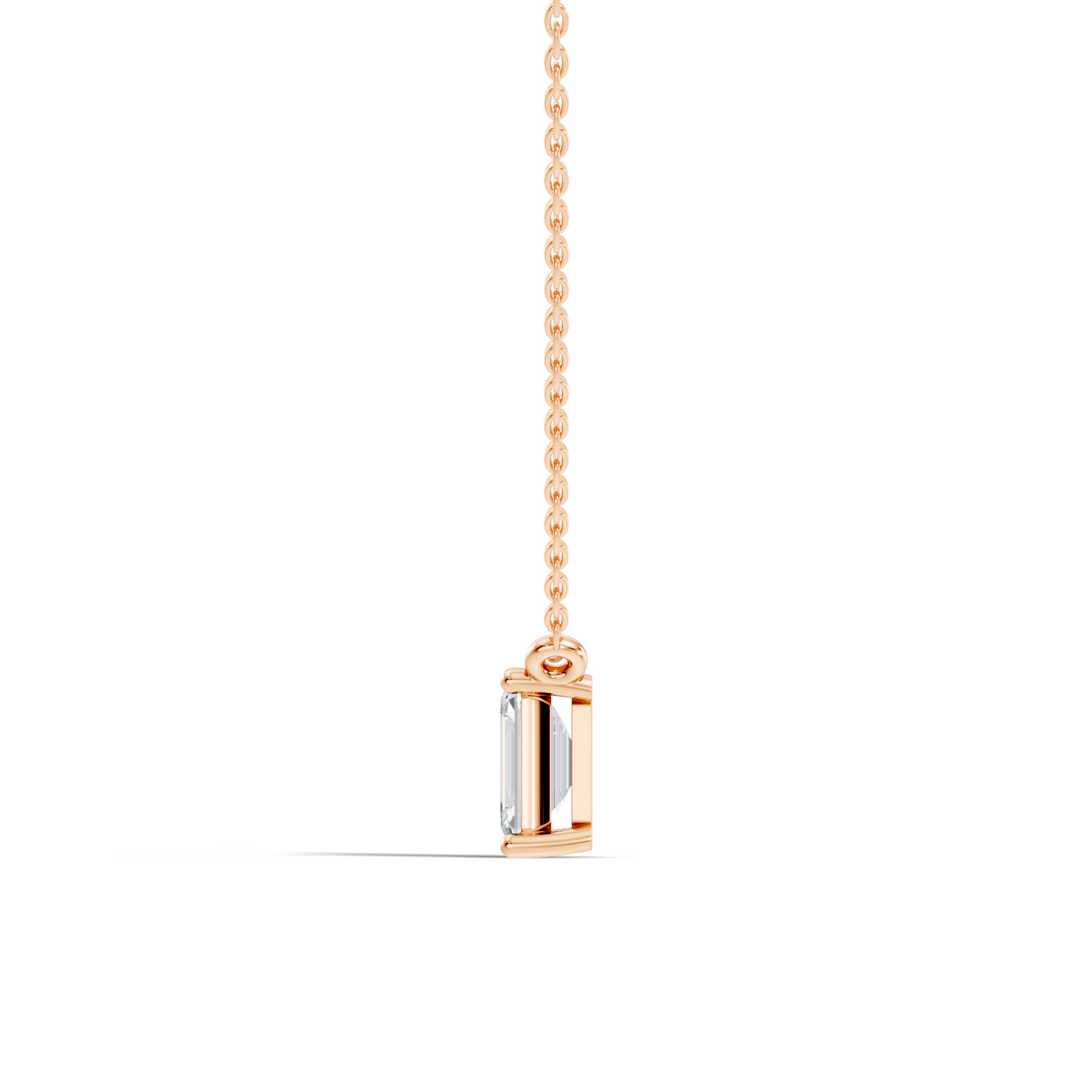 71 Pointer Emerald-Cut Solitaire Diamond Pendant