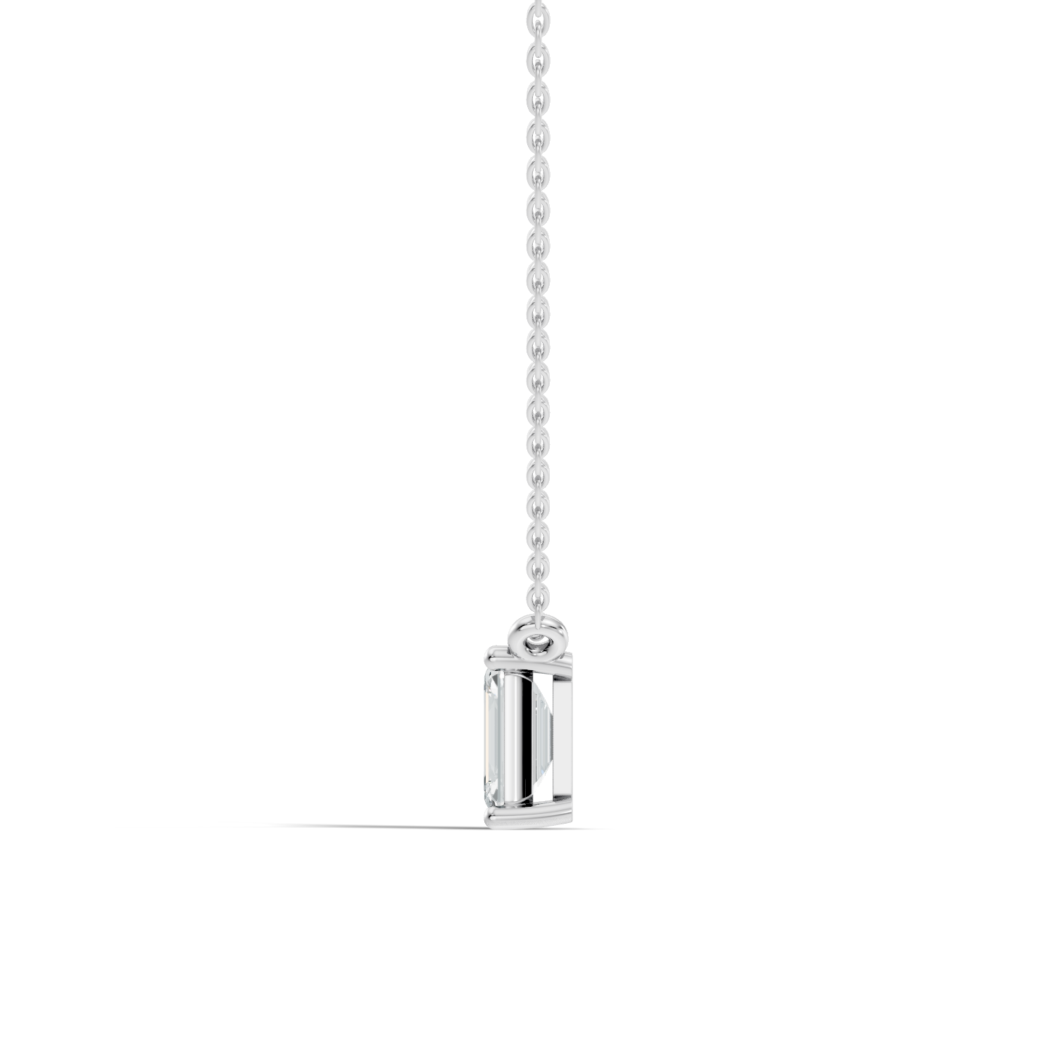 71 Pointer Emerald-Cut Solitaire Diamond Pendant