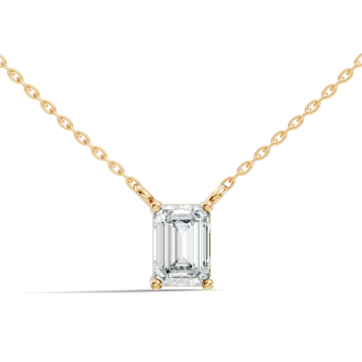 71 Pointer Emerald-Cut Solitaire Diamond Pendant