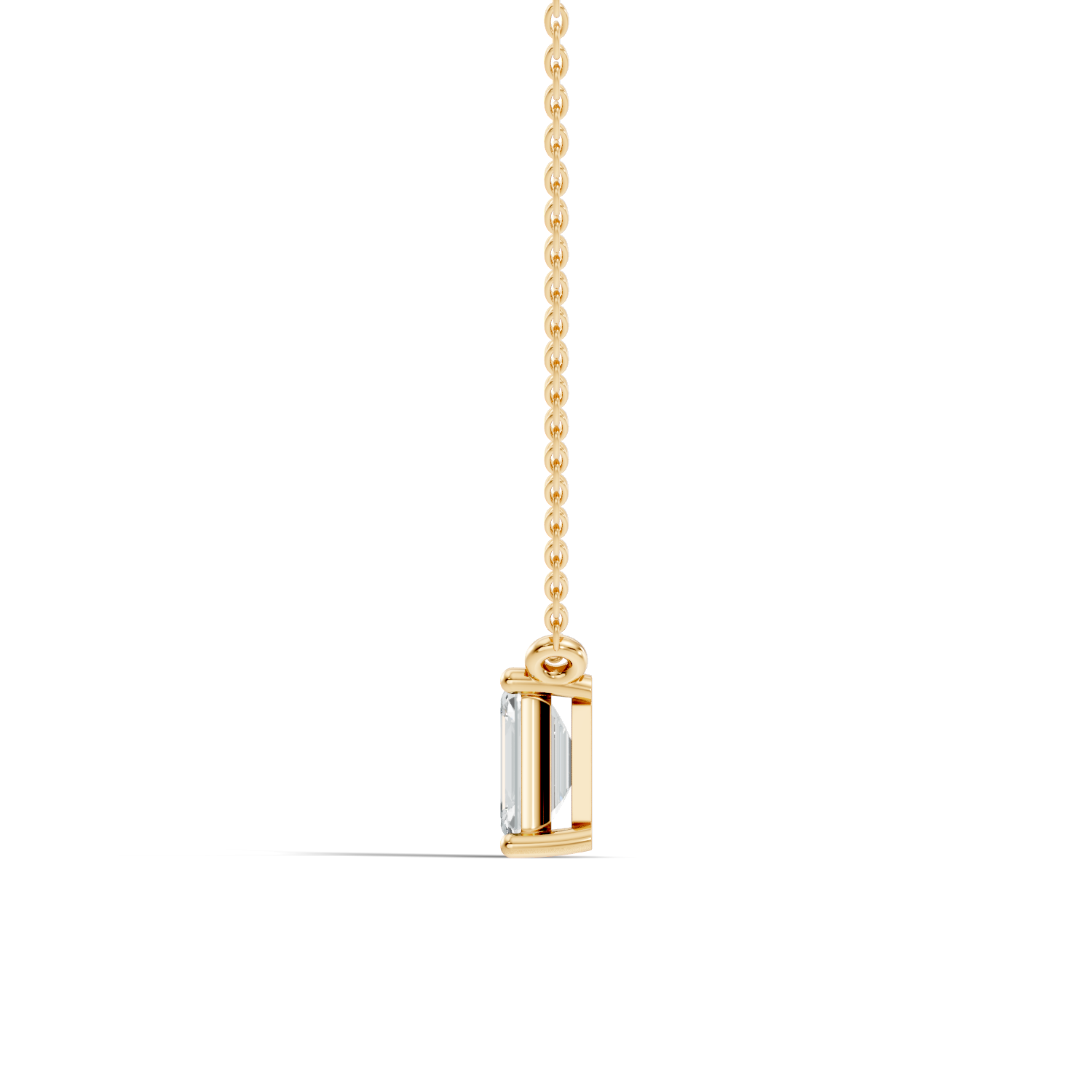 71 Pointer Emerald-Cut Solitaire Diamond Pendant