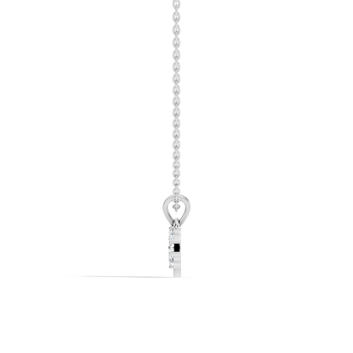 Four-Leaf Clover Heart Diamond Pendant